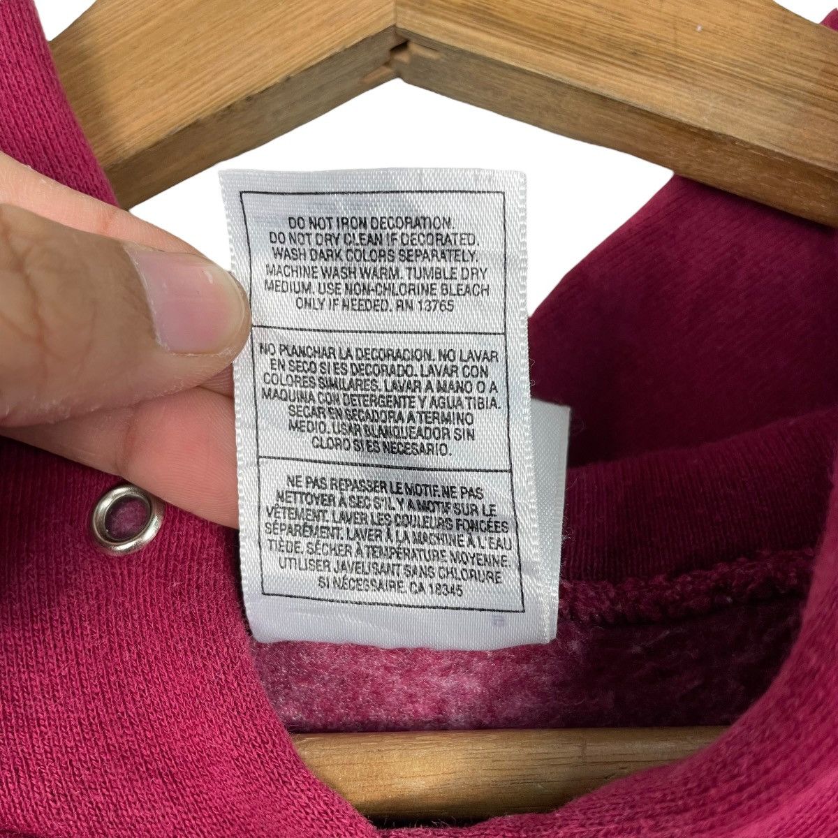 Fruit Of The Loom Vintage 90s Wovens 92 Pullover Hoodie Size US L / EU 52-54 / 3 - 16 Thumbnail