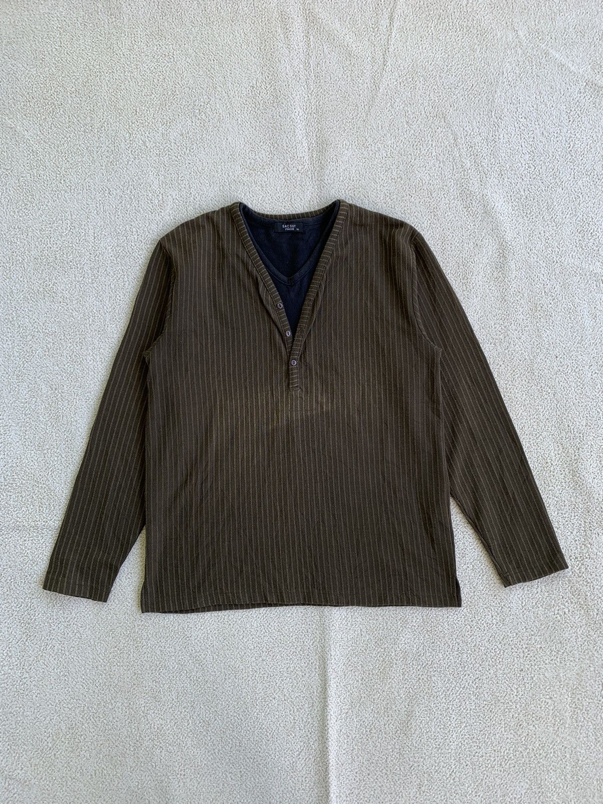 If Six Was Nine × Japanese Brand × Le Grande Bleu (L.G.B.) Japanese sacsny y'saccs Double Layer Long sleeve Size US L / EU 52-54 / 3 - 1 Thumbnail