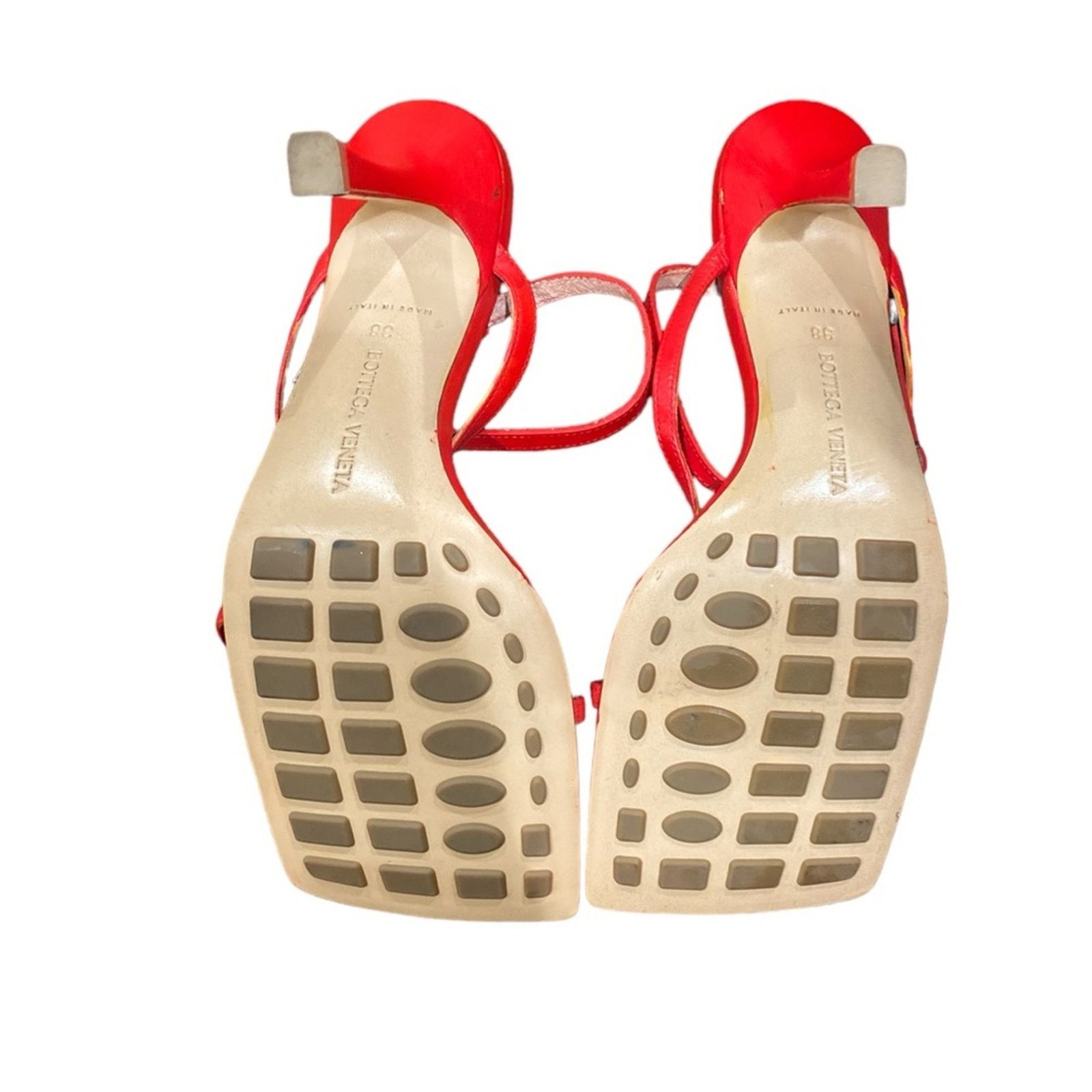 Bottega Veneta BOTTEGA VENETA Leather Stretch Toe Heels Red 38 Size US 8 / IT 38 - 5 Thumbnail