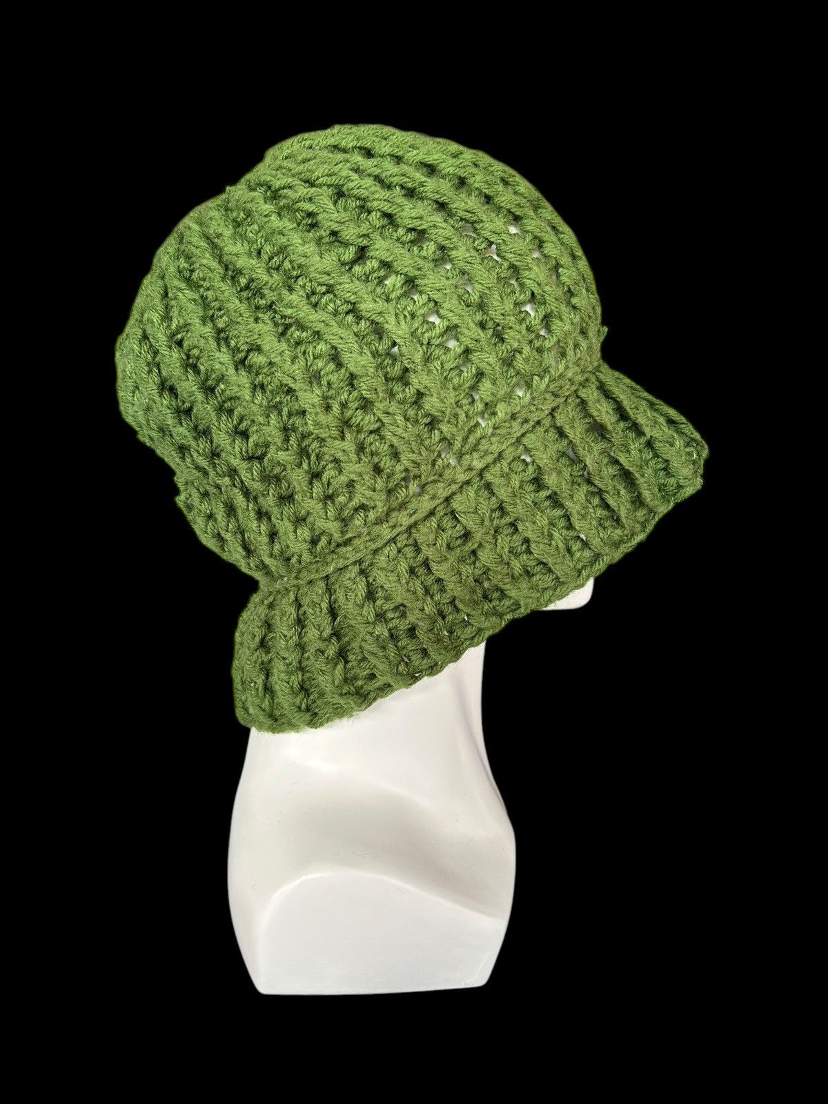 Japanese Brand × Kapital × Vintage Crochet Knitted Handmade Big Beanie Hats Rare ☠️☠️ Size ONE SIZE - 2 Thumbnail