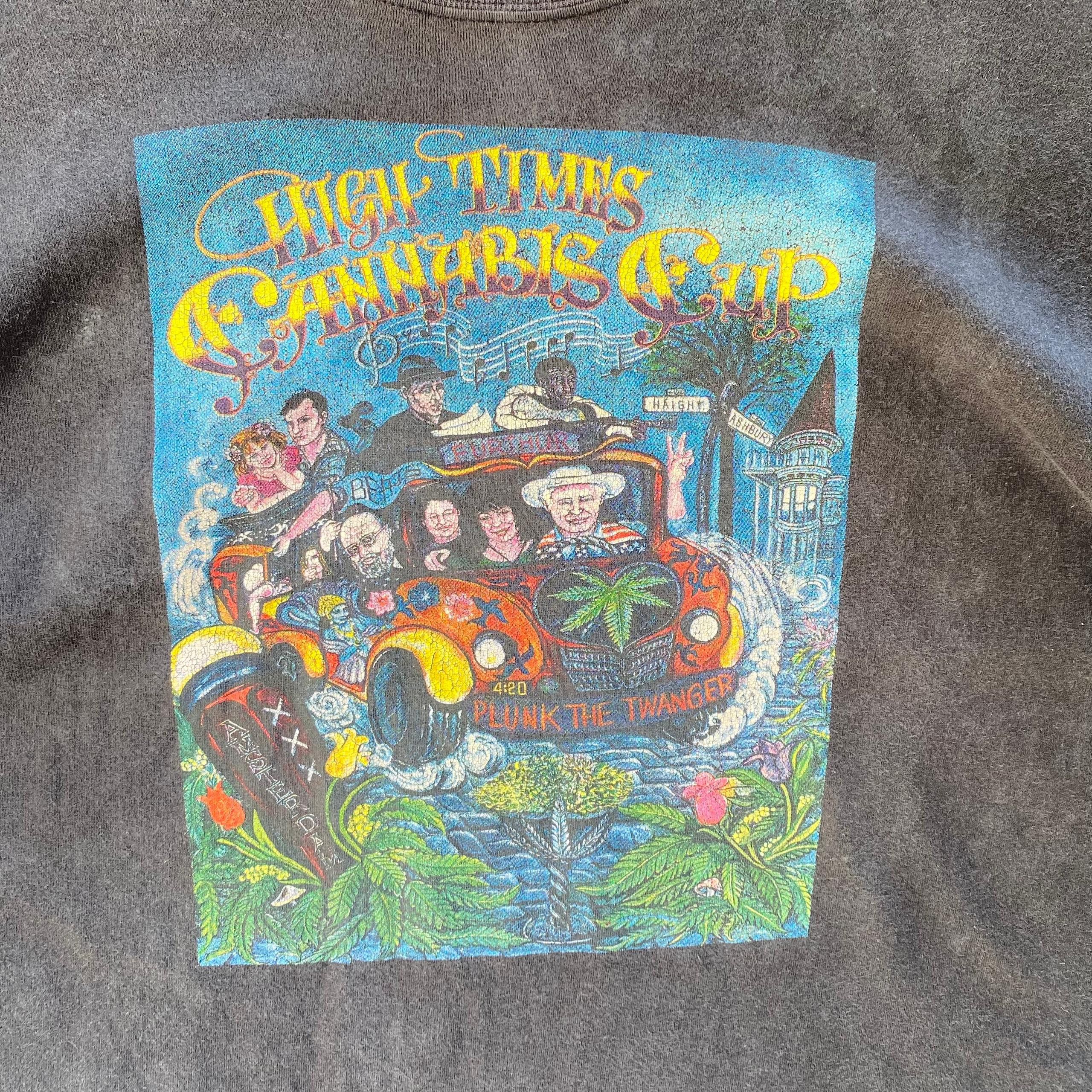 Vintage Vintage 90s High Times Annual Canabis Cup Tshirt Size US XL / EU 56 / 4 - 6 Thumbnail