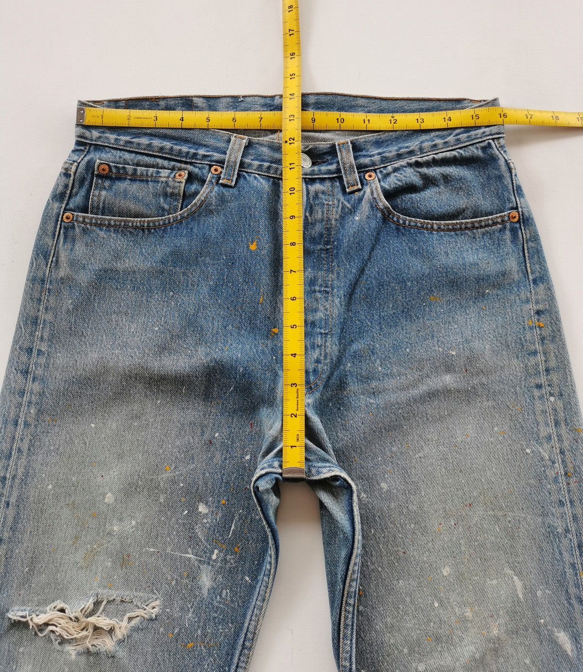 Levi's 90s Vintage Levis 501 Paint Splash Distressed Jeans Size US 32 / EU 48 - 11 Thumbnail