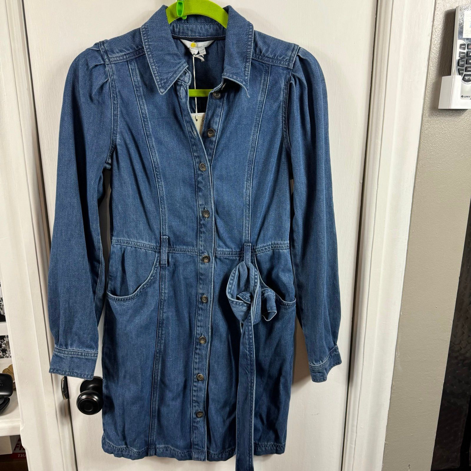 Boden Boden mid vintage Puff Sleeve Denim Mini Dress. Size S / US 4 / IT 40 - 4 Thumbnail