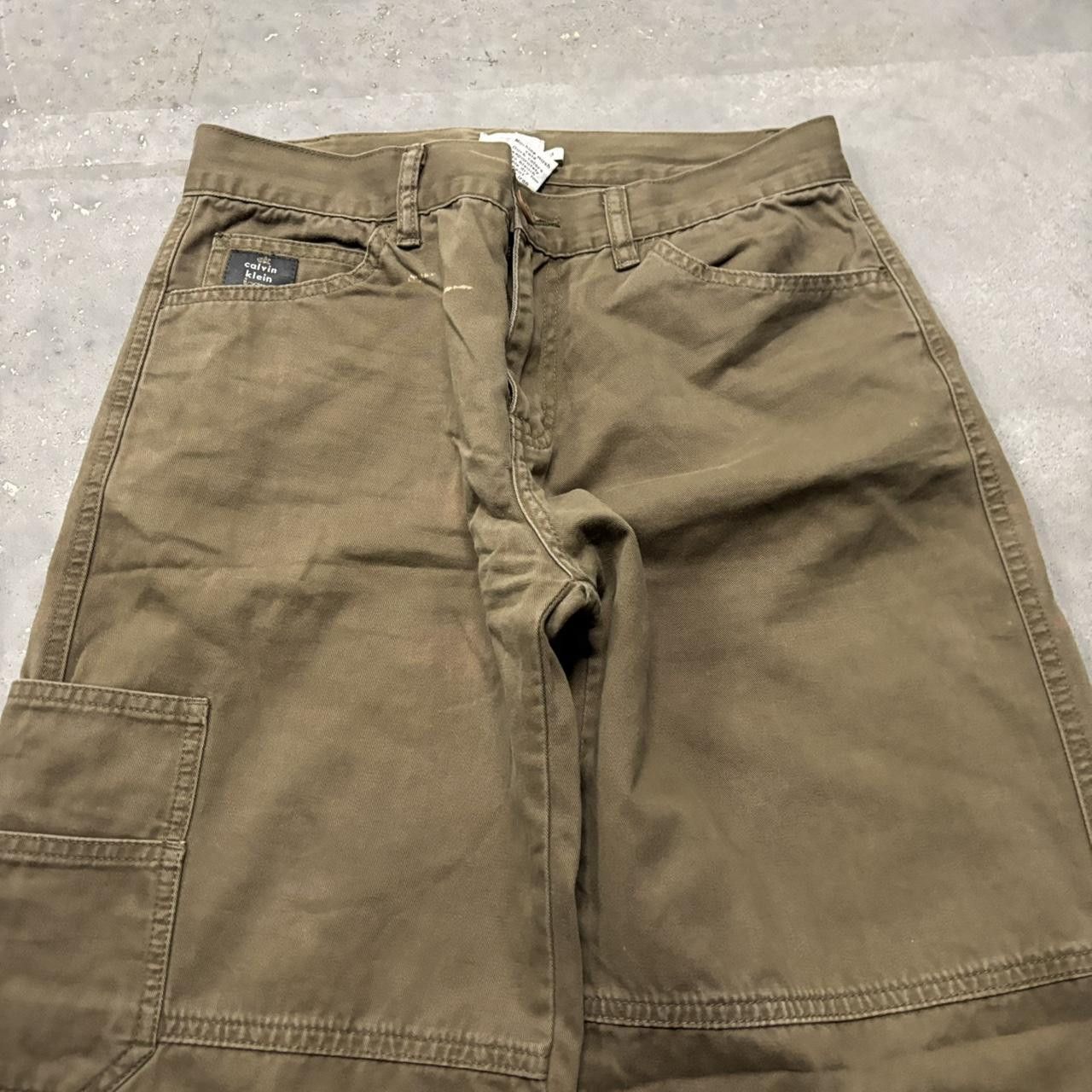Calvin Klein × Vintage Crazy Vintage Y2K/2000s Grunge Khaki Calvin Klein Work Pants! Size 26" / US 2 / IT 38 - 5 Thumbnail