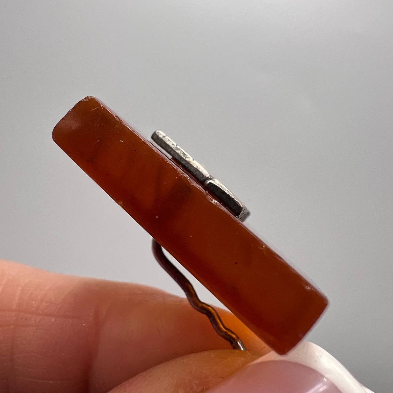 Vintage Vintage USSR Baltic Amber Hat Pin Vilnius Lithuania Brooch Size ONE SIZE - 6 Thumbnail