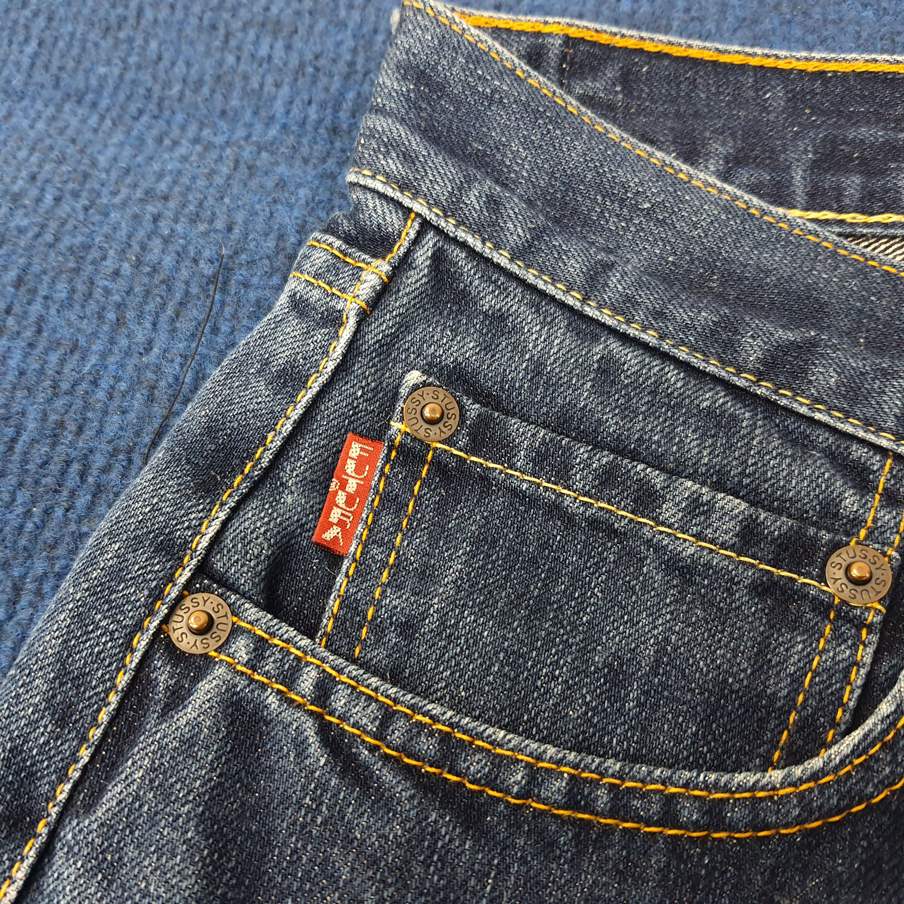 Stussy Vintage Stussy x Futura Rare Custom Logo Jeans C228N33 Size US 27 - 6 Thumbnail