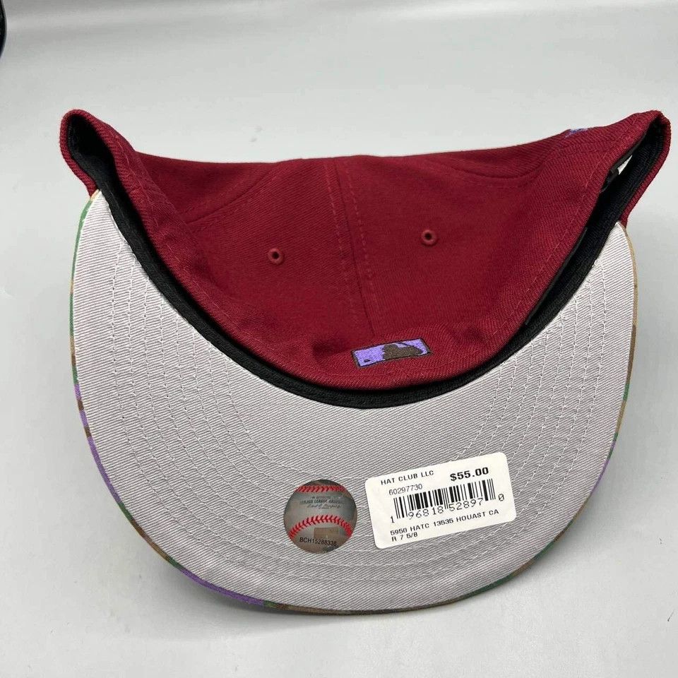 New Era Houston Astros Hat Men 7 5/8 59Fifty New Era MLB Fitted Cap Size ONE SIZE - 7 Thumbnail