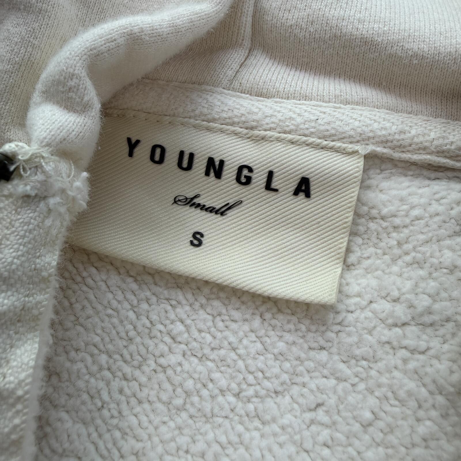 YoungLA YoungLA 509 Cream Half Zip Hoodie S Fleece Pullover Gym Size US S / EU 44-46 / 1 - 3 Thumbnail