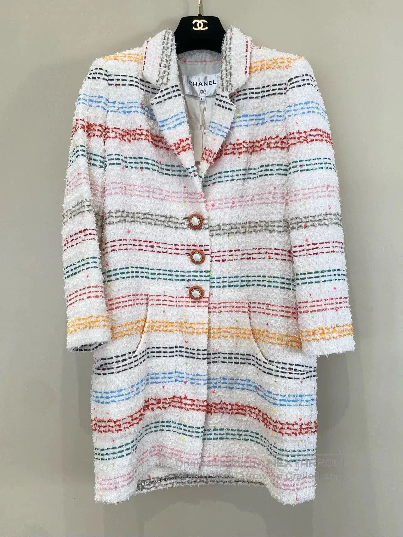 Chanel Chanel Colorful Silhouette Shell Button Lapel Coat. Size US S / EU 44-46 / 1 - 1 Thumbnail