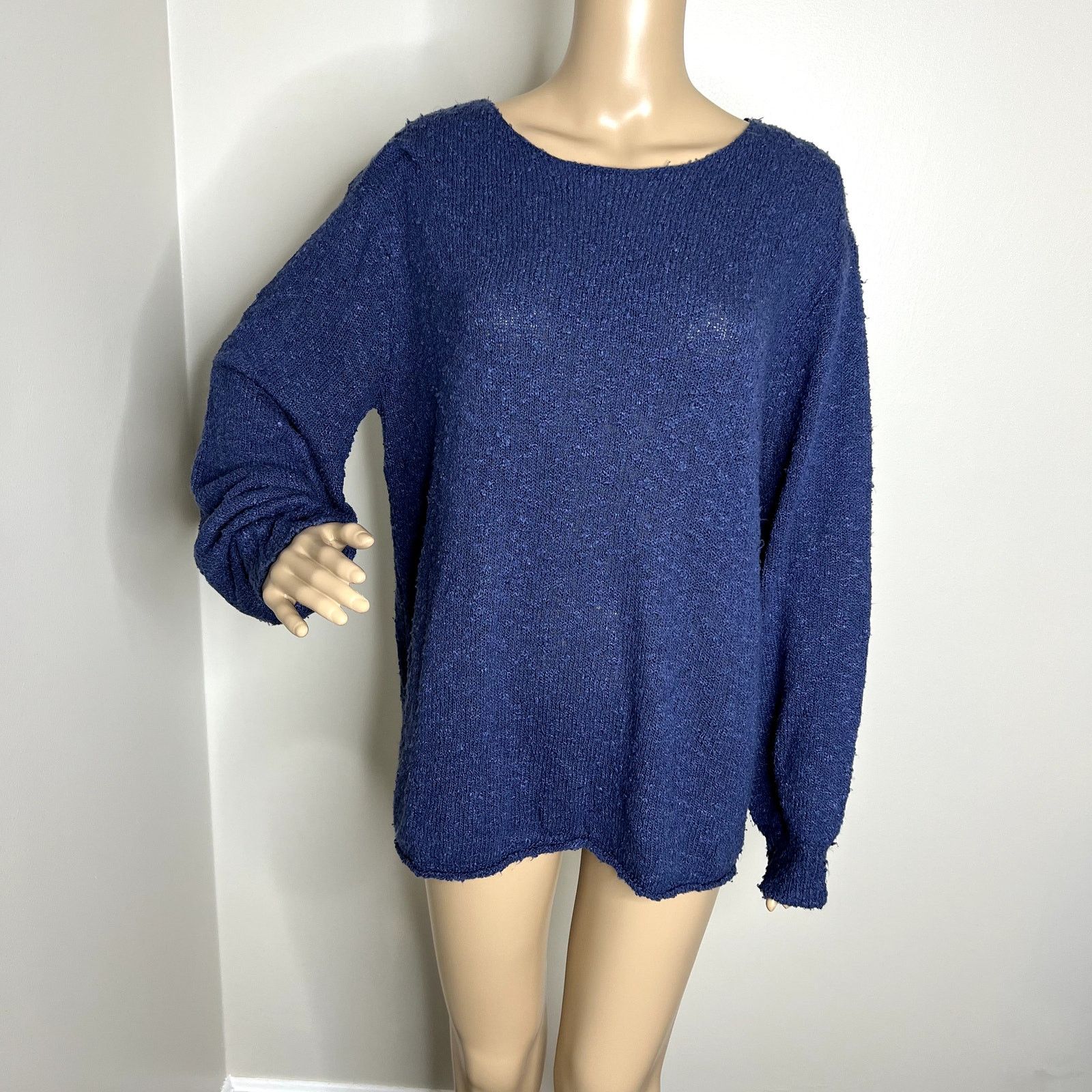 Other Workshop Republic Blue Boucle Knit Sweater Size L / US 10 / IT 46 - 1 Thumbnail