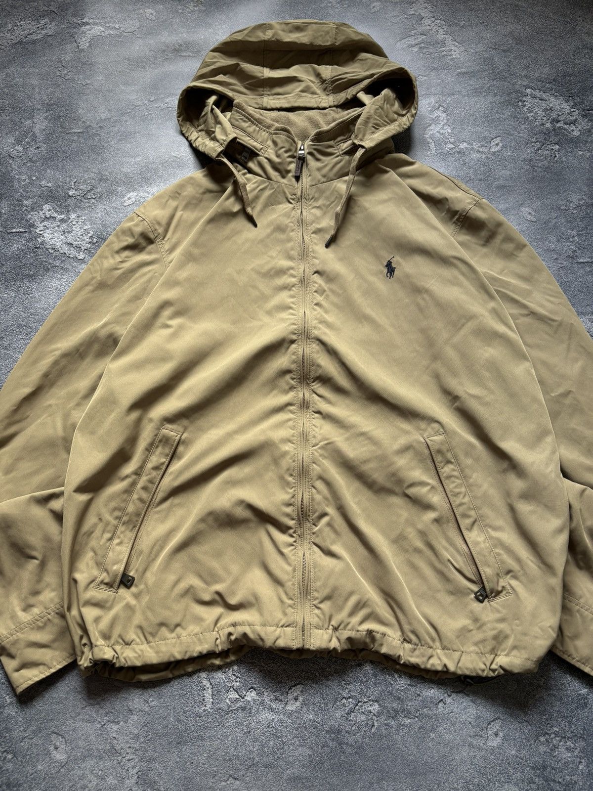 Polo Ralph Lauren Vintage Polo Ralph Lauren Beige Fleece Lined Hooded Jacket Size US L / EU 52-54 / 3 - 2 Thumbnail