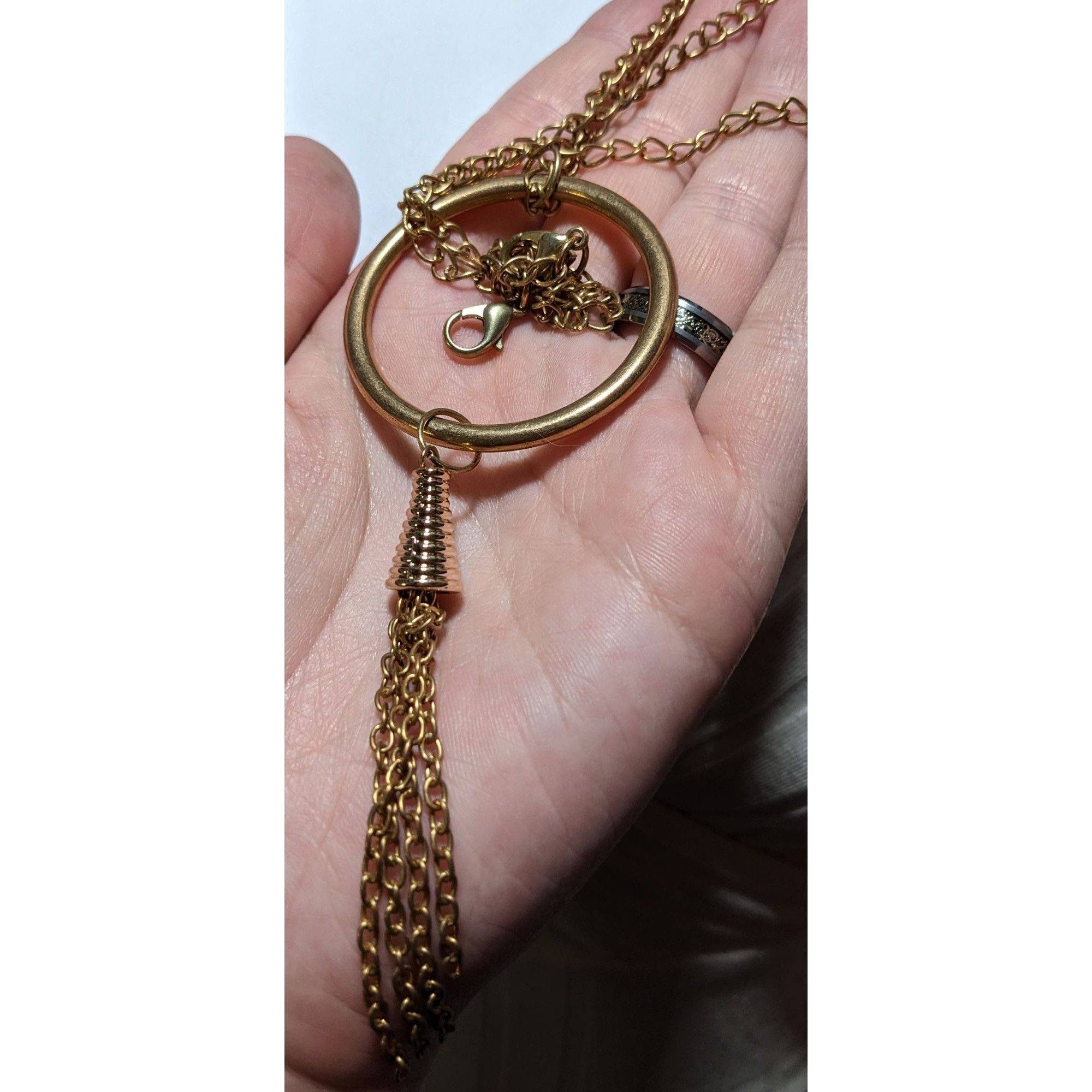 Other Bohemian Gold Hoop Pendant Tassel Neckalce Size ONE SIZE - 6 Thumbnail
