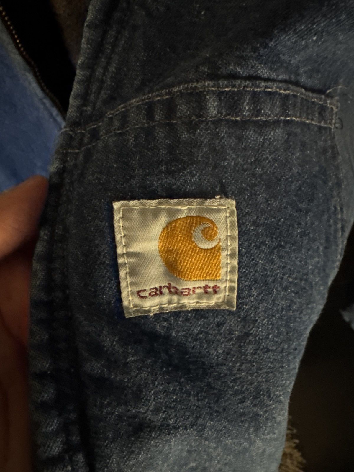Carhartt Vintage Carhartt Denim Zip Up Hoodie Size US S / EU 44-46 / 1 - 4 Thumbnail