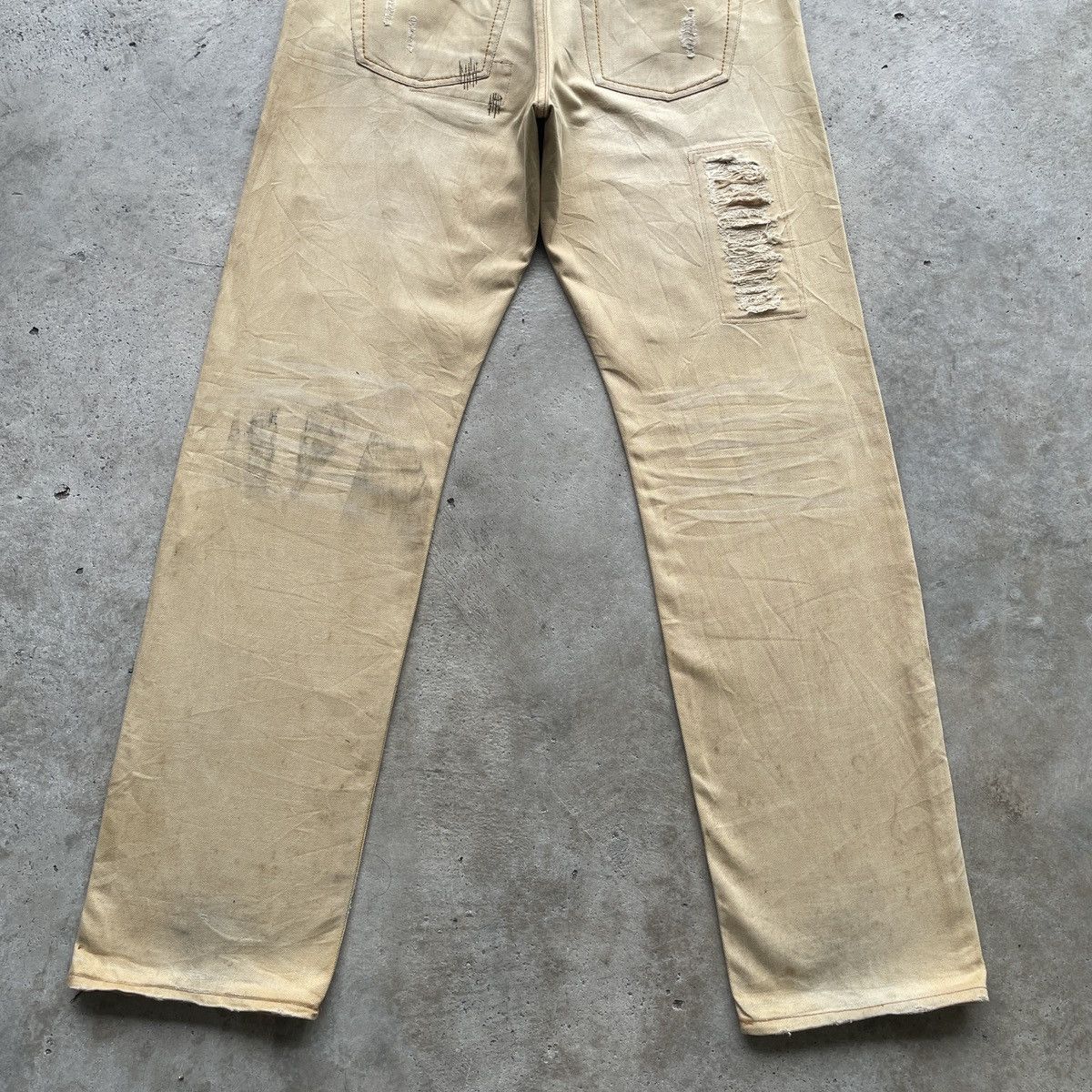 Japanese Brand THRASHED💥 Global Work Japan Vintage Distressed Jeans Pants Size US 32 / EU 48 - 11 Thumbnail