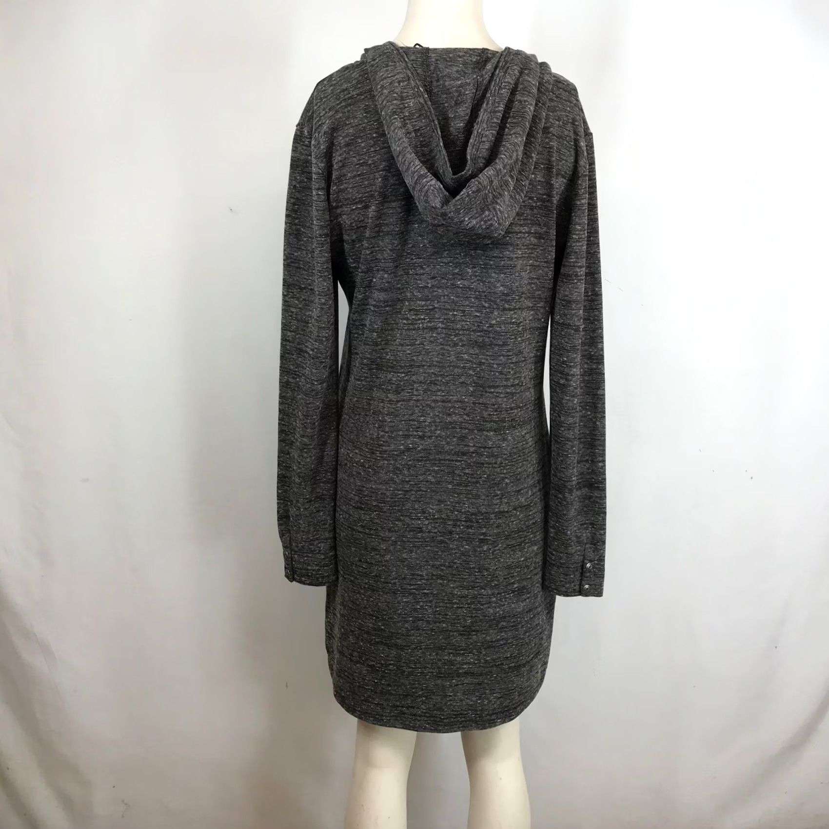 Vintage Kuhl Womens Gray Heathered Hooded V-Neck Long Sleeve Sweater Dress M Gray Hoodie Sweater Dress Womens Size M / US 6-8 / IT 42-44 - 5 Thumbnail