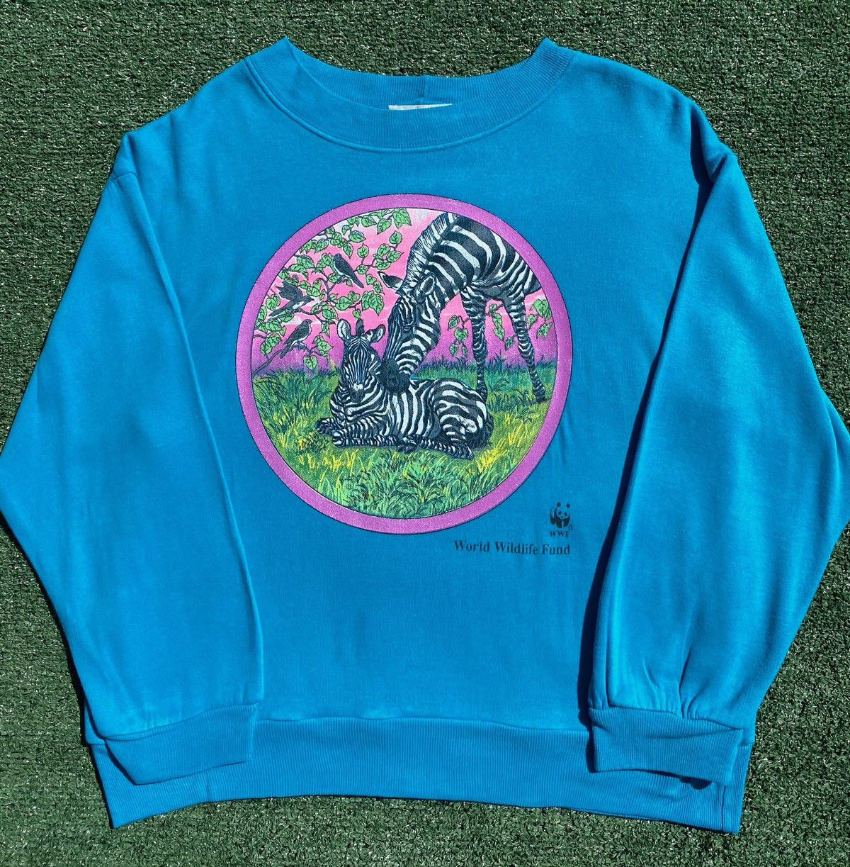 WWF 80’s Zebra World Wildlife Fund WWF Sweatshirt Medium Size M / US 6-8 / IT 42-44 - 1 Thumbnail