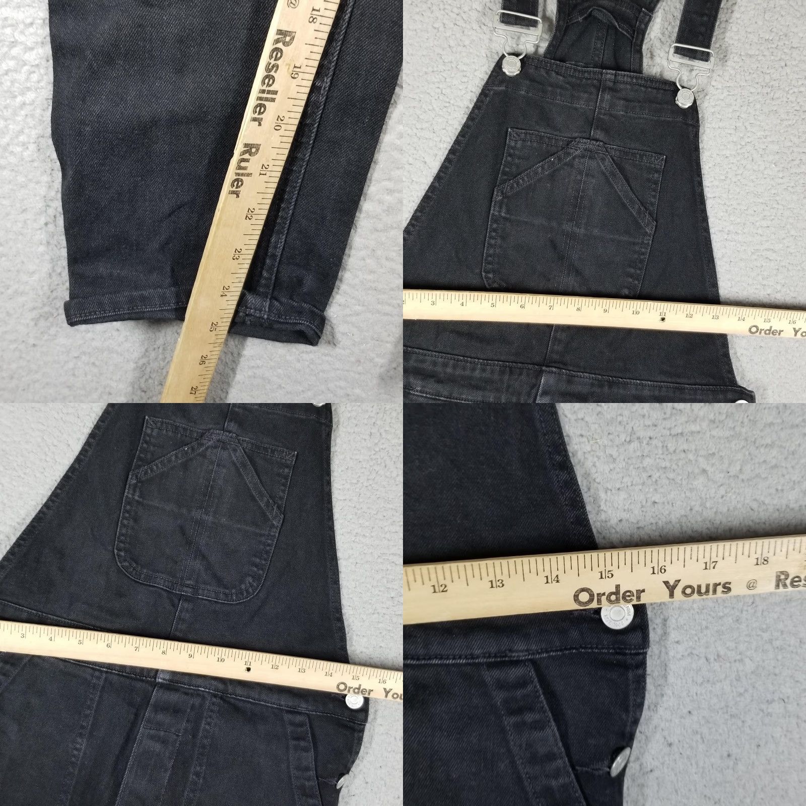 Gap Gap Overalls Womens XS Black Denim Utility Adjustable Straps Pockets Stretch Casual Size 26" / US 2 / IT 38 - 8 Thumbnail