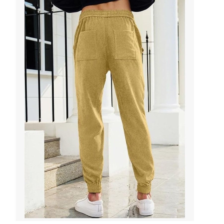 The Unbranded Brand Mens Corduroy Joggers Drawstring Waist with Pockets size XL Size US 44 / EU 60 - 4 Thumbnail