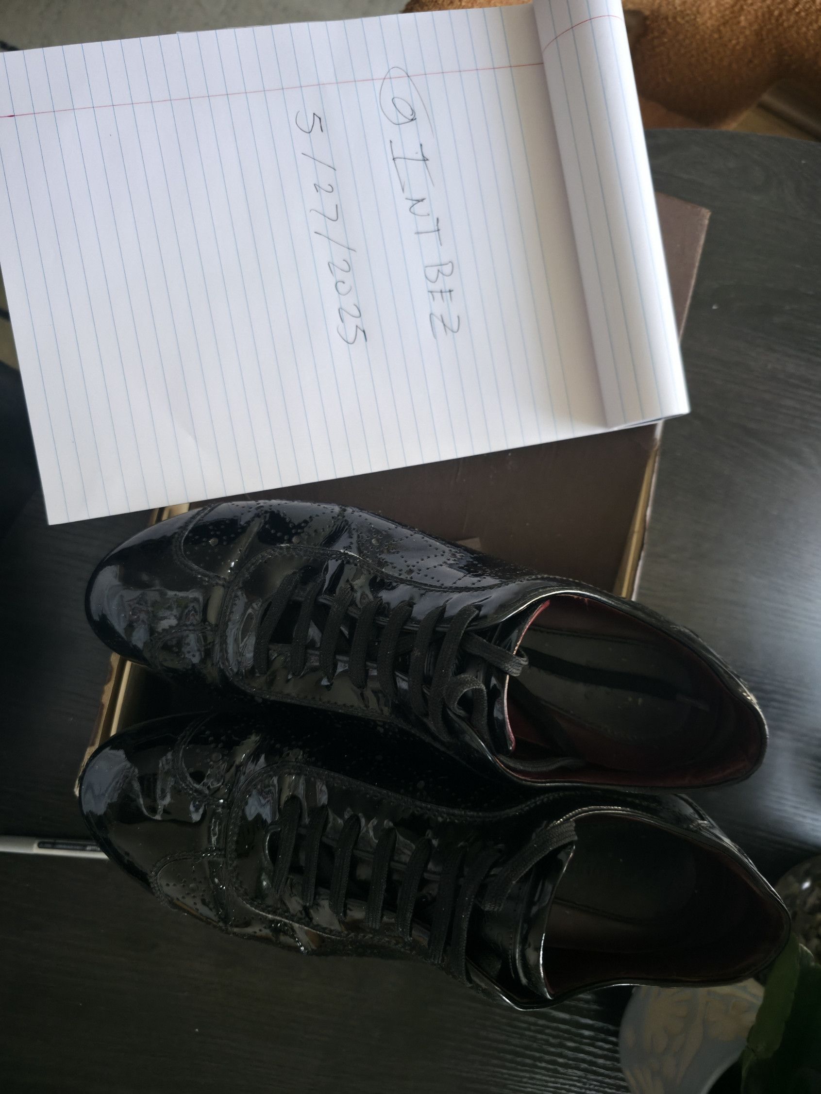 Louis Vuitton Louis Vuitton Black Patent Round Toe Flower Sneaker Size US 10 / EU 43 - 5 Thumbnail