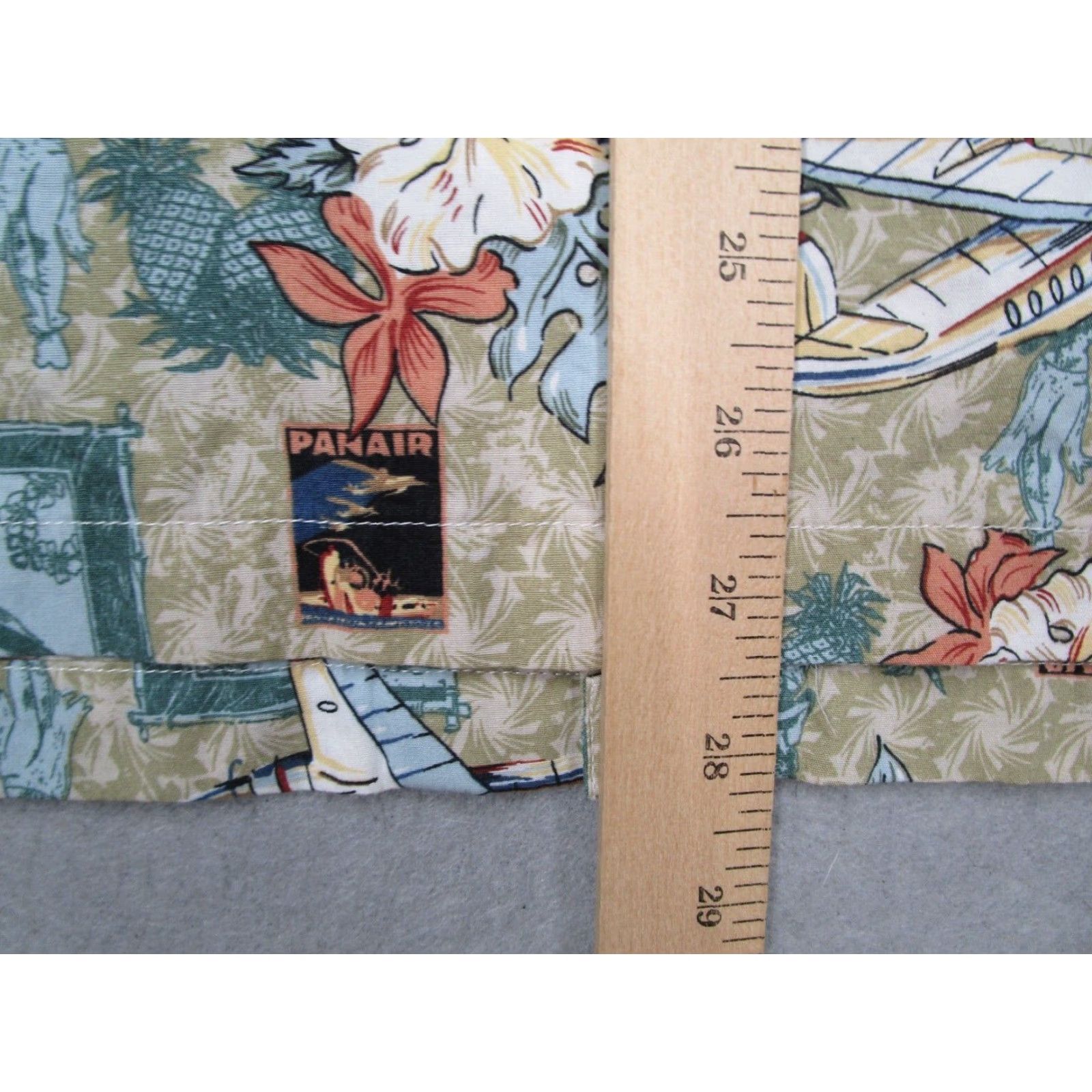 RVCA VINTAGE Ocean Pacific OP Sport Men's Medium Beige Short Sleeve Hawaiian Shirt Size US M / EU 48-50 / 2 - 6 Thumbnail