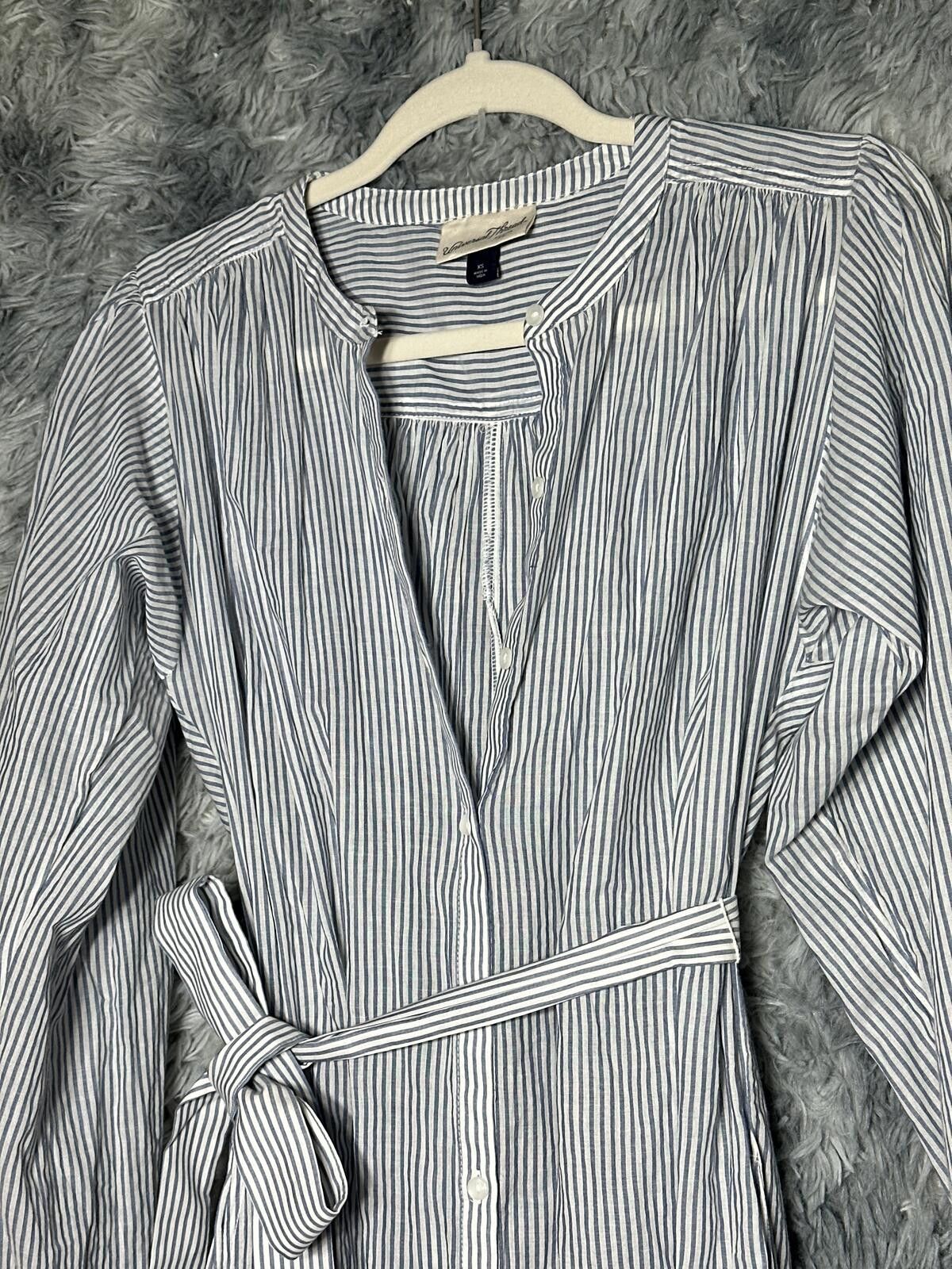 Other Striped Long Sleeve Maxi Dress with Waist Tie Size XS / US 0-2 / IT 36-38 - 4 Thumbnail