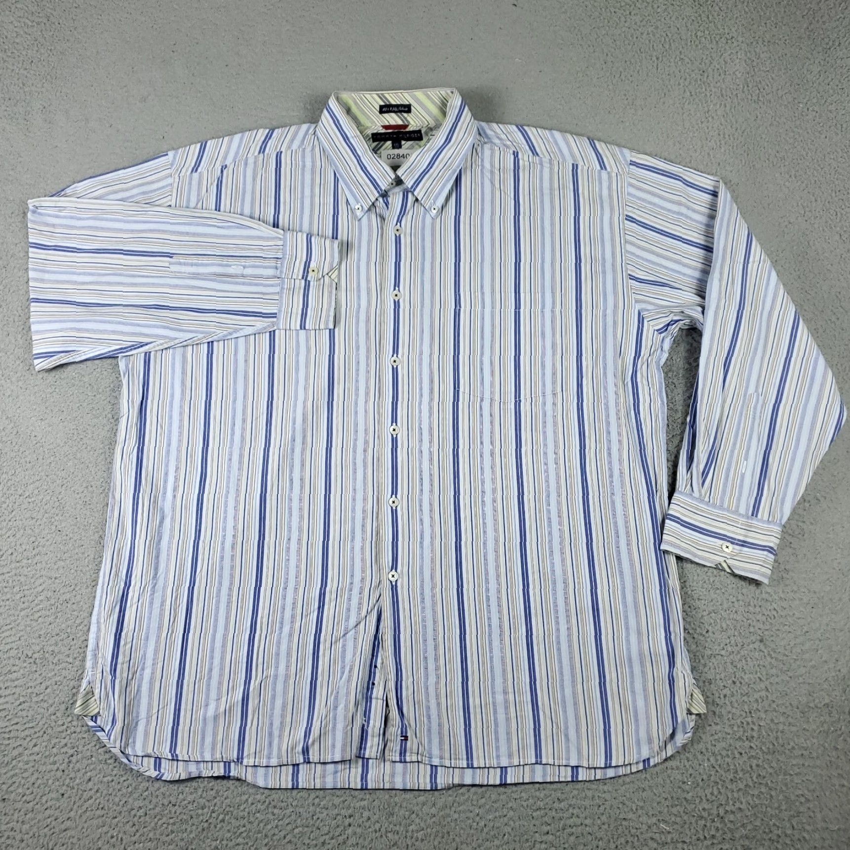 Tommy Hilfiger Tommy Hilfiger Shirt Mens 2XL Blue Striped Button-Up Long Sleeve Casual Brand: Tommy Hilfiger Shirt Mens 2XL Blue Striped Button-Up Long Sleeve Size US XXL / EU 58 / 5 - 2 Thumbnail