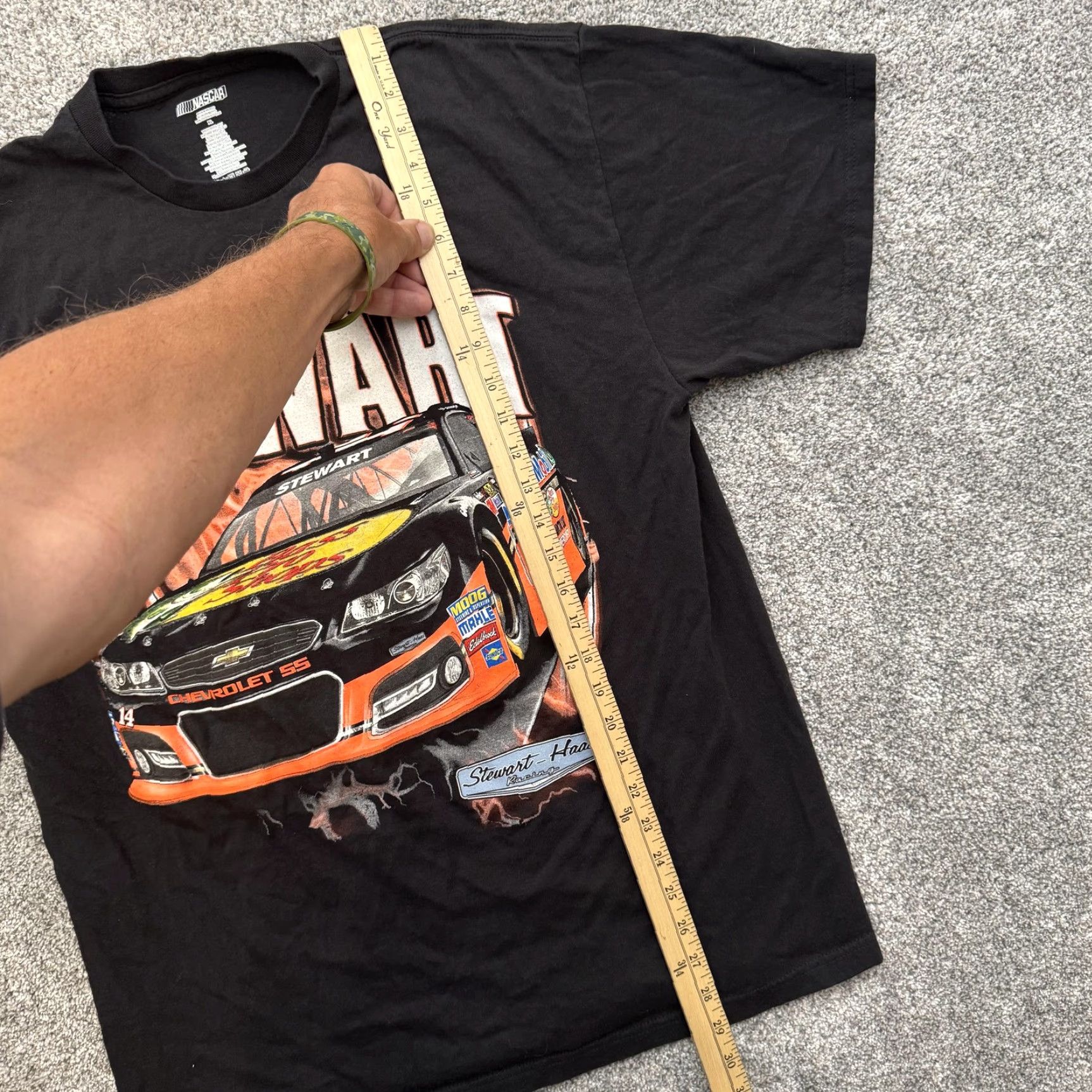 NASCAR Tony Stewart Shirt Mens XL Black NASCAR 14 Chevrolet SS Racing Graphic Tee Size US XL / EU 56 / 4 - 2 Thumbnail