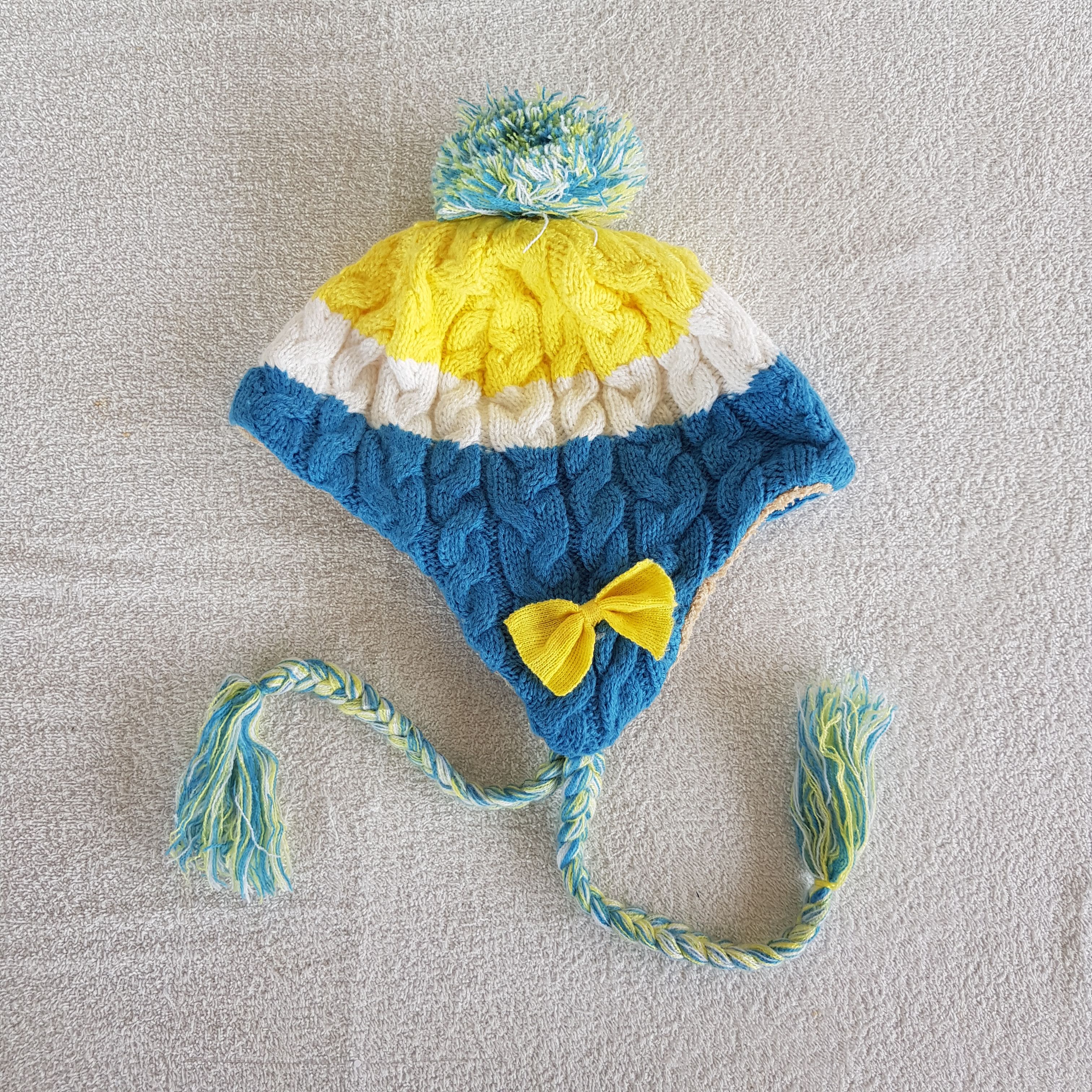 Other Vintage Japanese Earflap Beanie Fair Isle Knit Snow Caps Hat Size ONE SIZE - 4 Thumbnail
