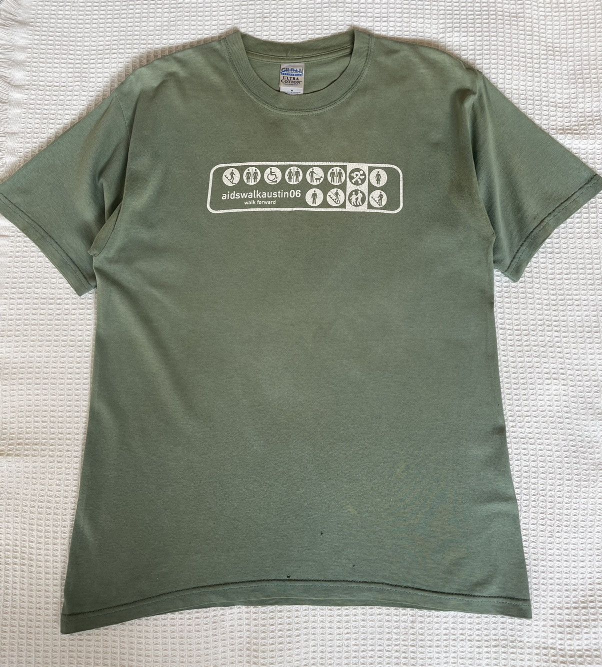 Vintage Vintage’y2k🔥HUMOR🔥Aids Walk Austin 06 Faded Tshirt Size US M / EU 48-50 / 2 - 11 Thumbnail