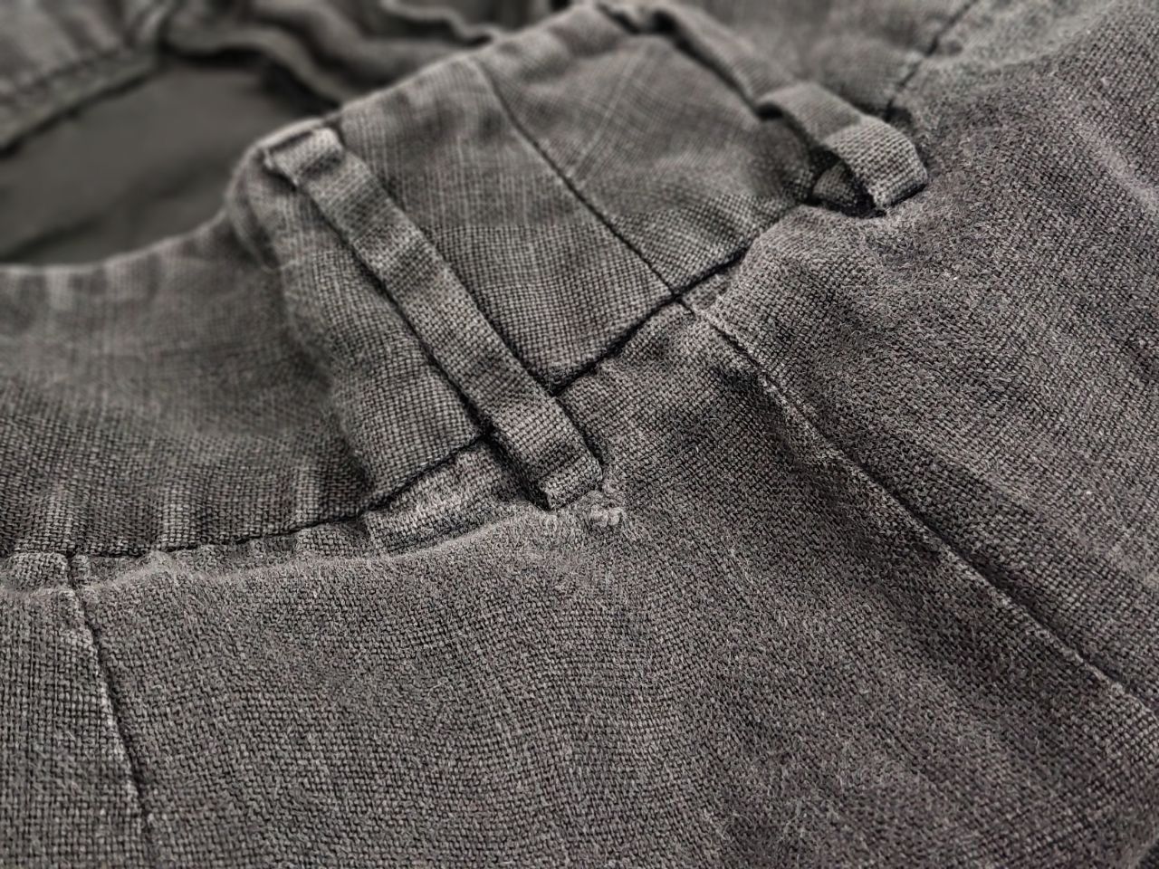 Dolce & Gabbana Vintage Dolce & Gabbana Linen Black Faded Trouser Pants Size 29" - 18 Thumbnail