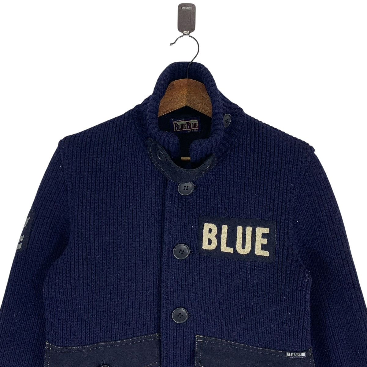 Blue Blue Japan 🔥🔥BLUE BLUE JAPAN MILITARY CABLE KNITTED JACKET Size US M / EU 48-50 / 2 - 5 Thumbnail