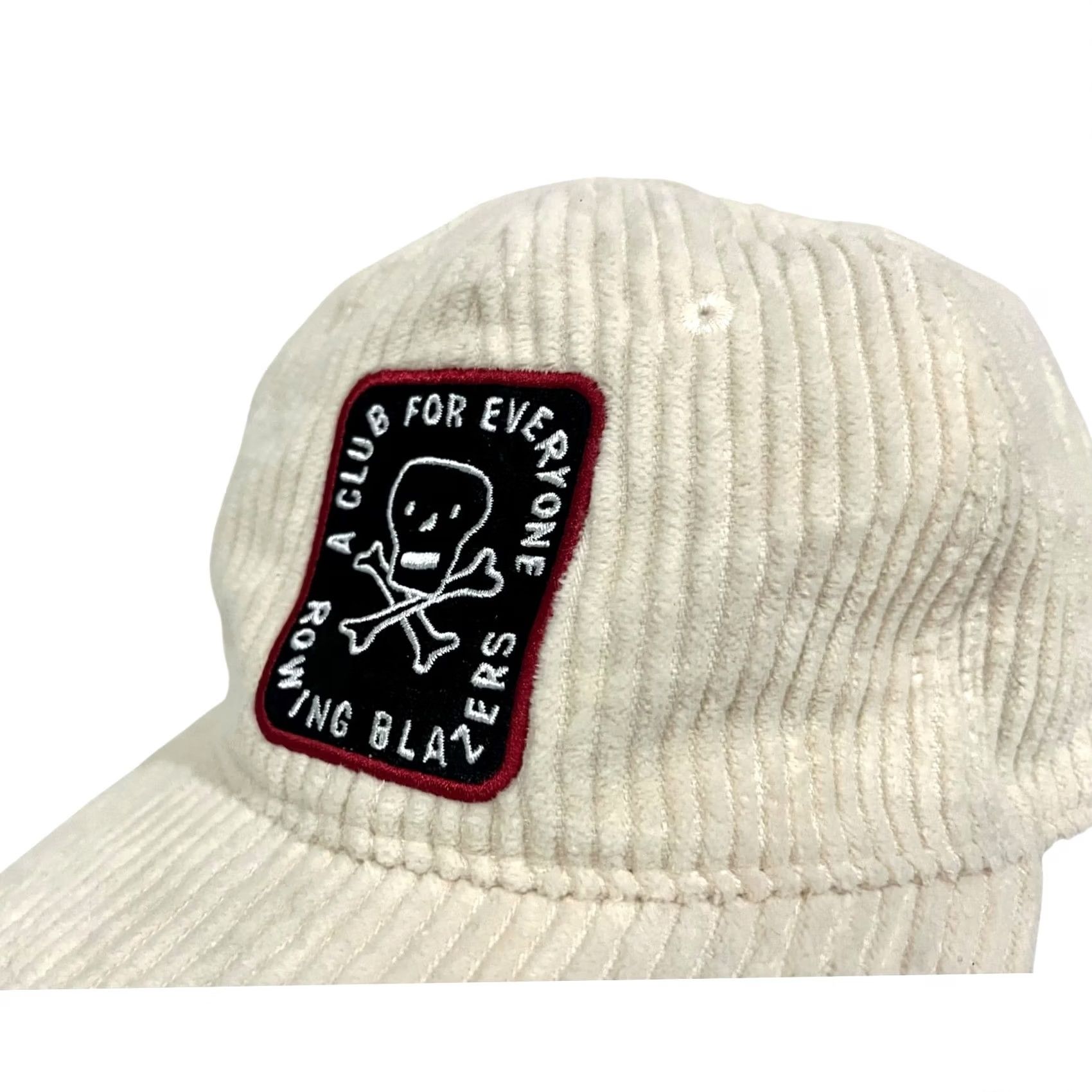 Rowing Blazers Rowing Blazers Corduroy Hat Cap A Club For Everyone Patch Ivory Cream Preppy Size 44L - 3 Thumbnail