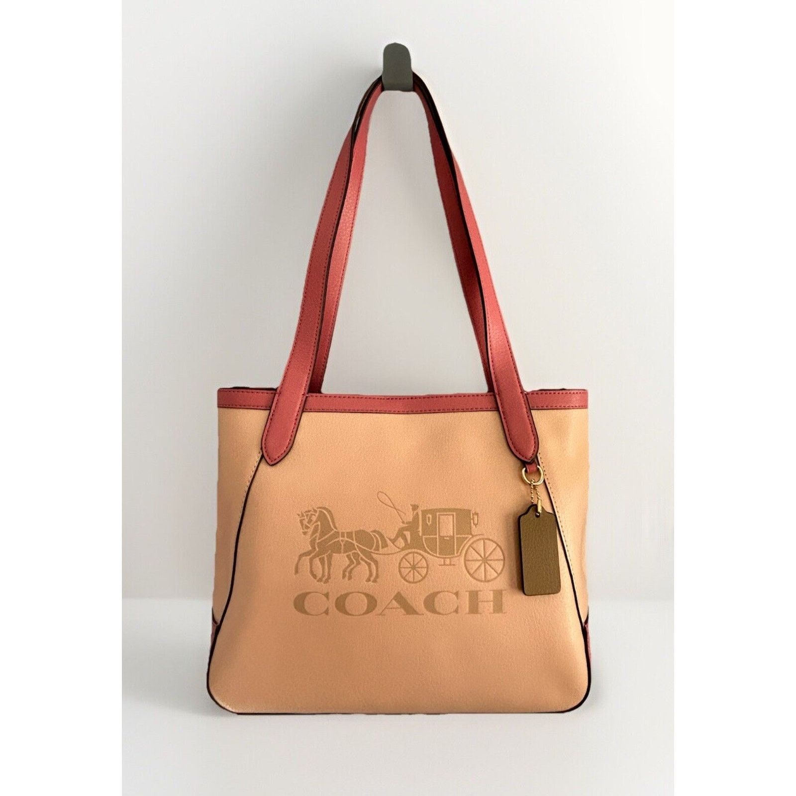 Coach Coach Leather Tote 27 Pink Blush C5775 Carriage Colorblock Size ONE SIZE - 8 Thumbnail