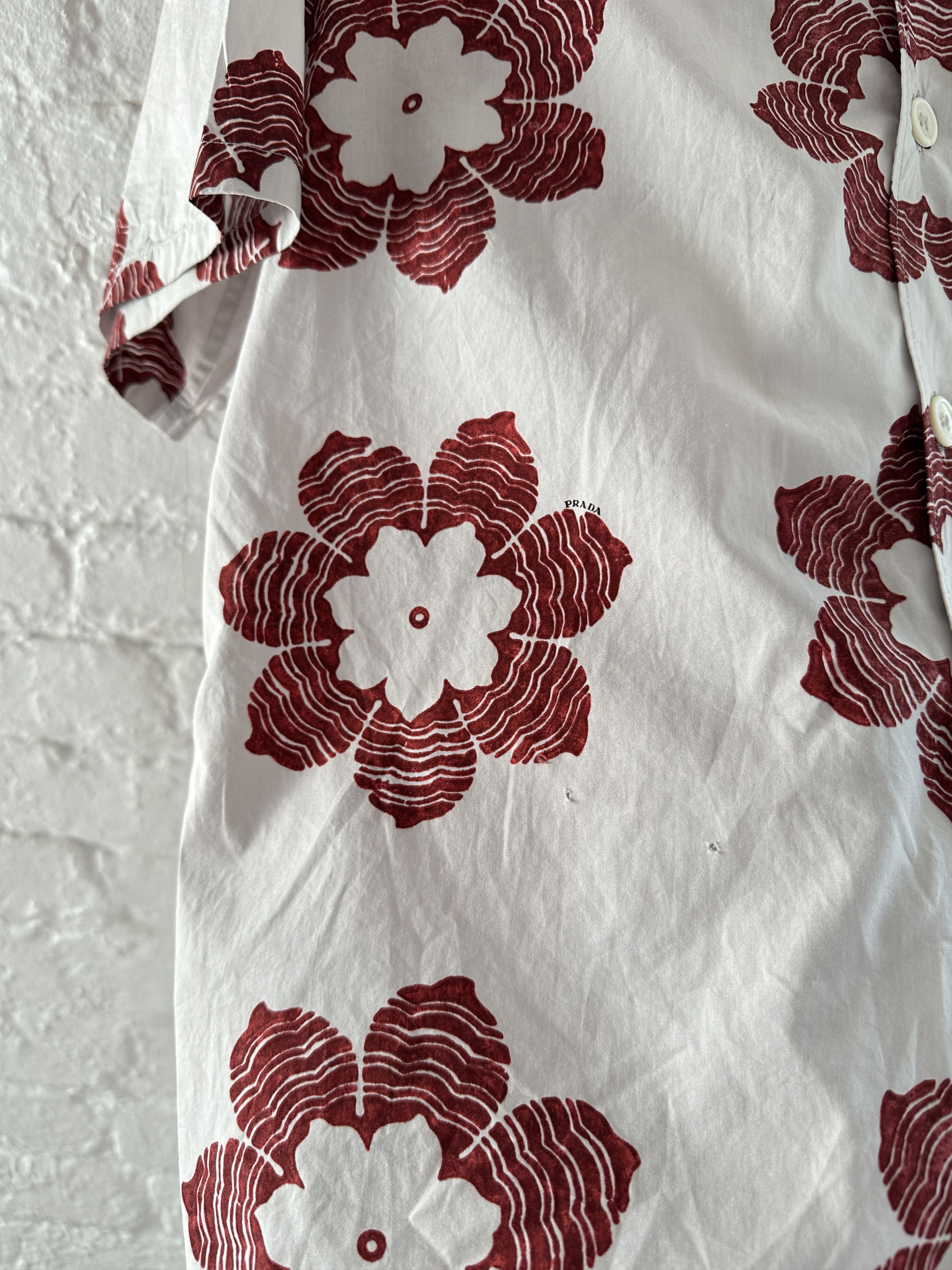 Prada Prada Floral Camp Collar Shirt Size US S / EU 44-46 / 1 - 3 Thumbnail