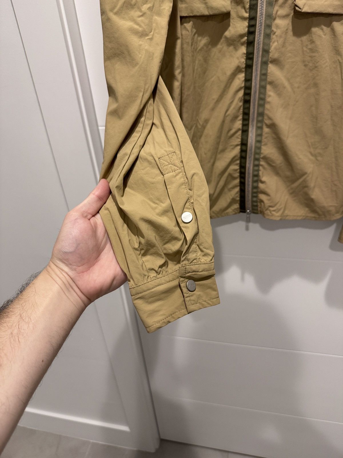 Kith Kith Mens Military Crispy Nylon Work Shirt Travertine Size M Size US M / EU 48-50 / 2 - 7 Thumbnail