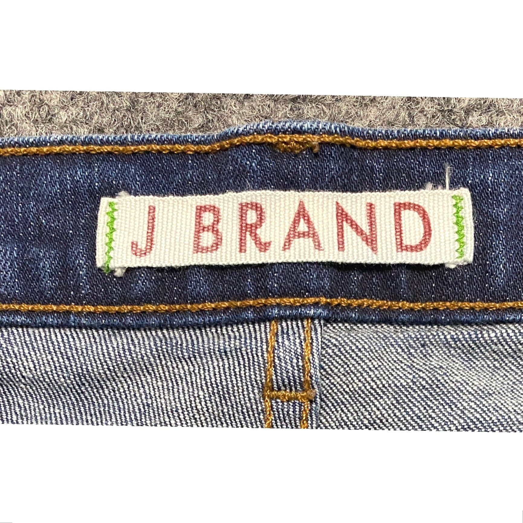 J Brand VINTAGE J Brand Jeans Aruba Womens 29 Dark Wash Skinny Leg Denim Cotton Spandex Zip Button 5-Pocket Womens Jeans 28 Inseam United States Made in USA Size 29" - 3 Thumbnail