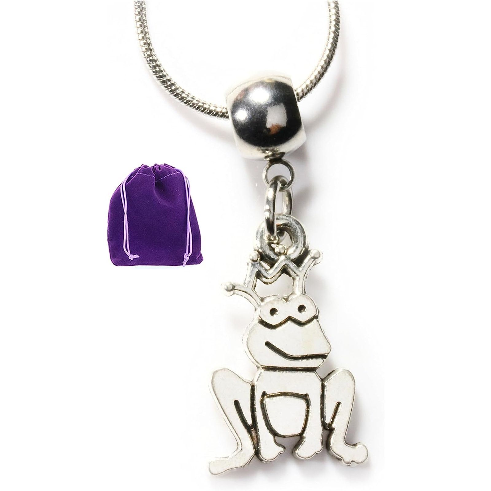 & Other Stories Frog Necklace - Frog with Crown Necklace Frog and Toad Gifts Size ONE SIZE - 1 Thumbnail