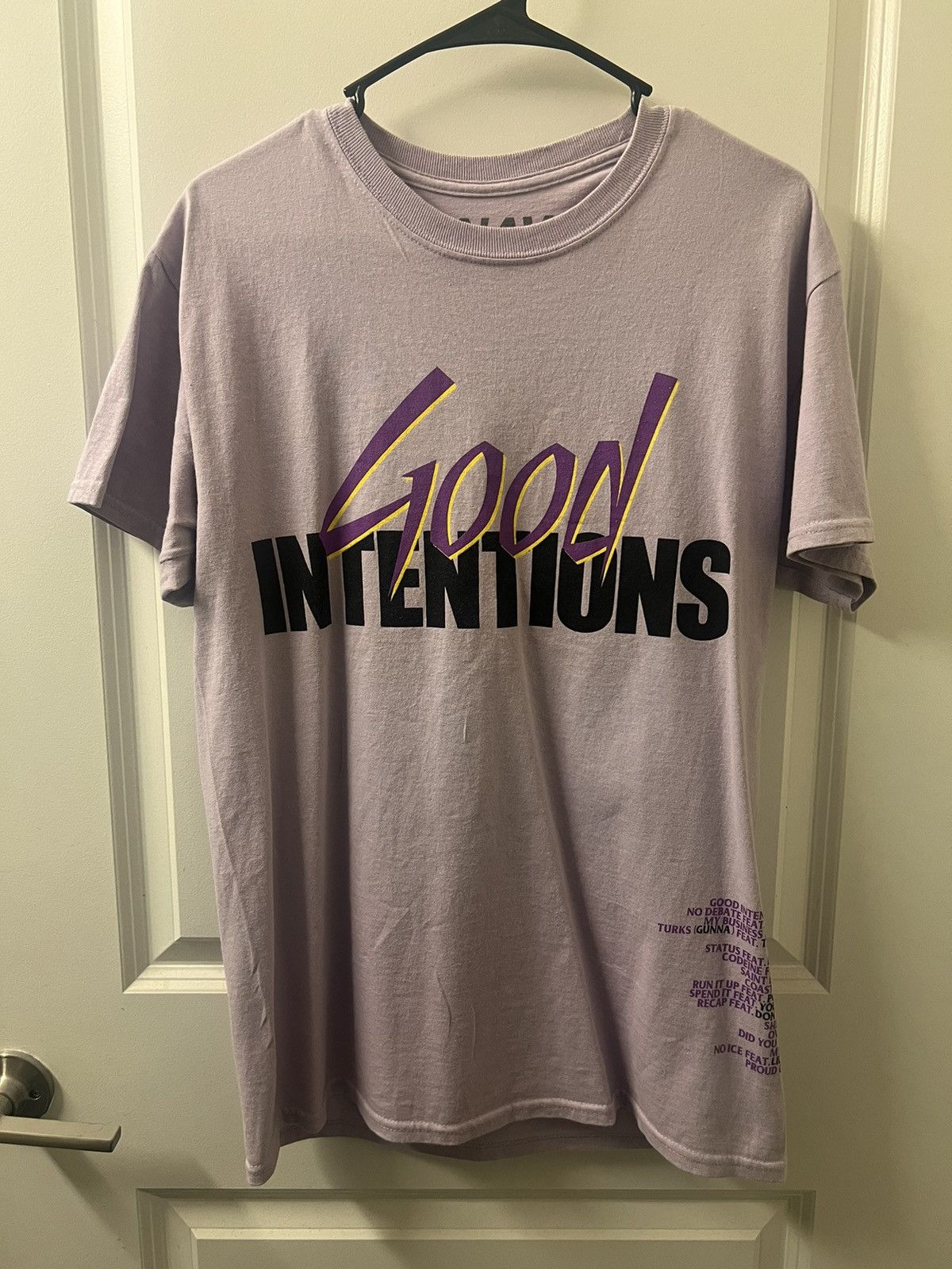 Vlone Purple “Good Intentions” Vlone Nav collab T shirt Size US M / EU 48-50 / 2 - 3 Thumbnail