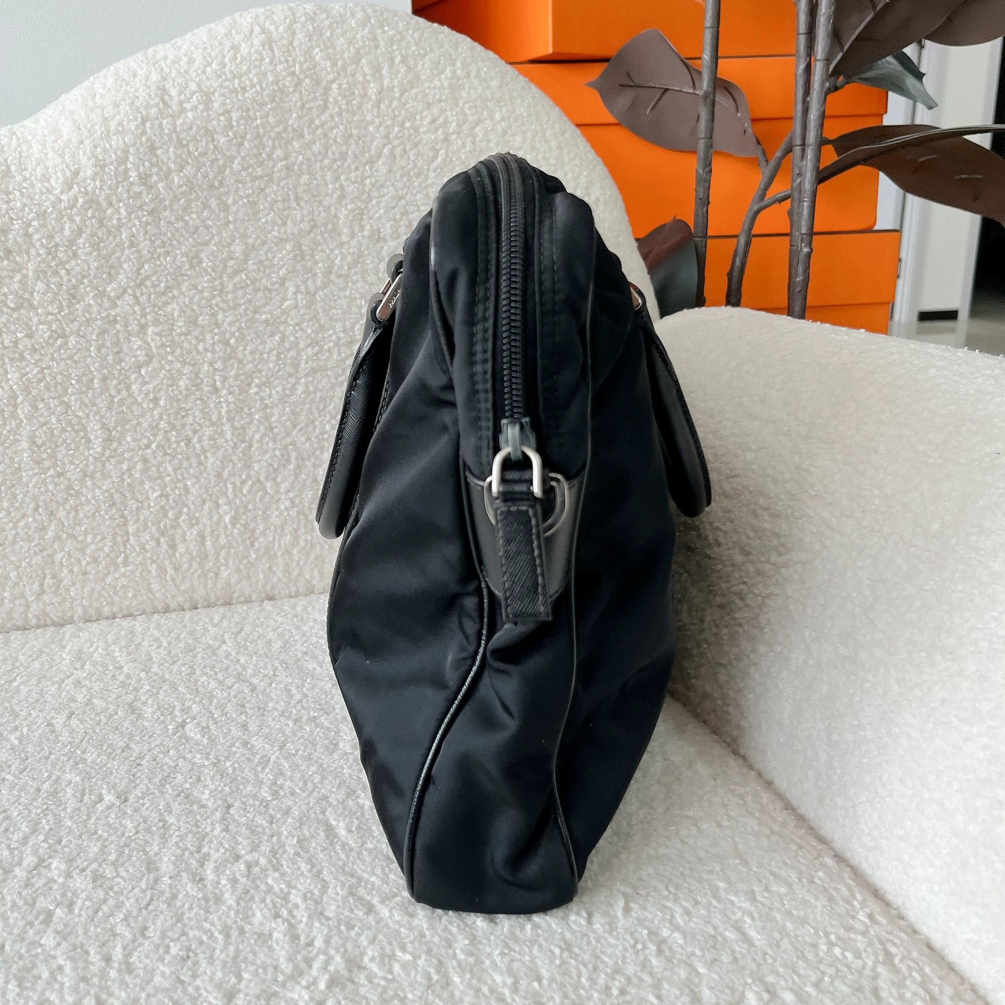 Prada Prada Black Nylon Briefcase 3613 37x7x29 Size ONE SIZE - 4 Thumbnail