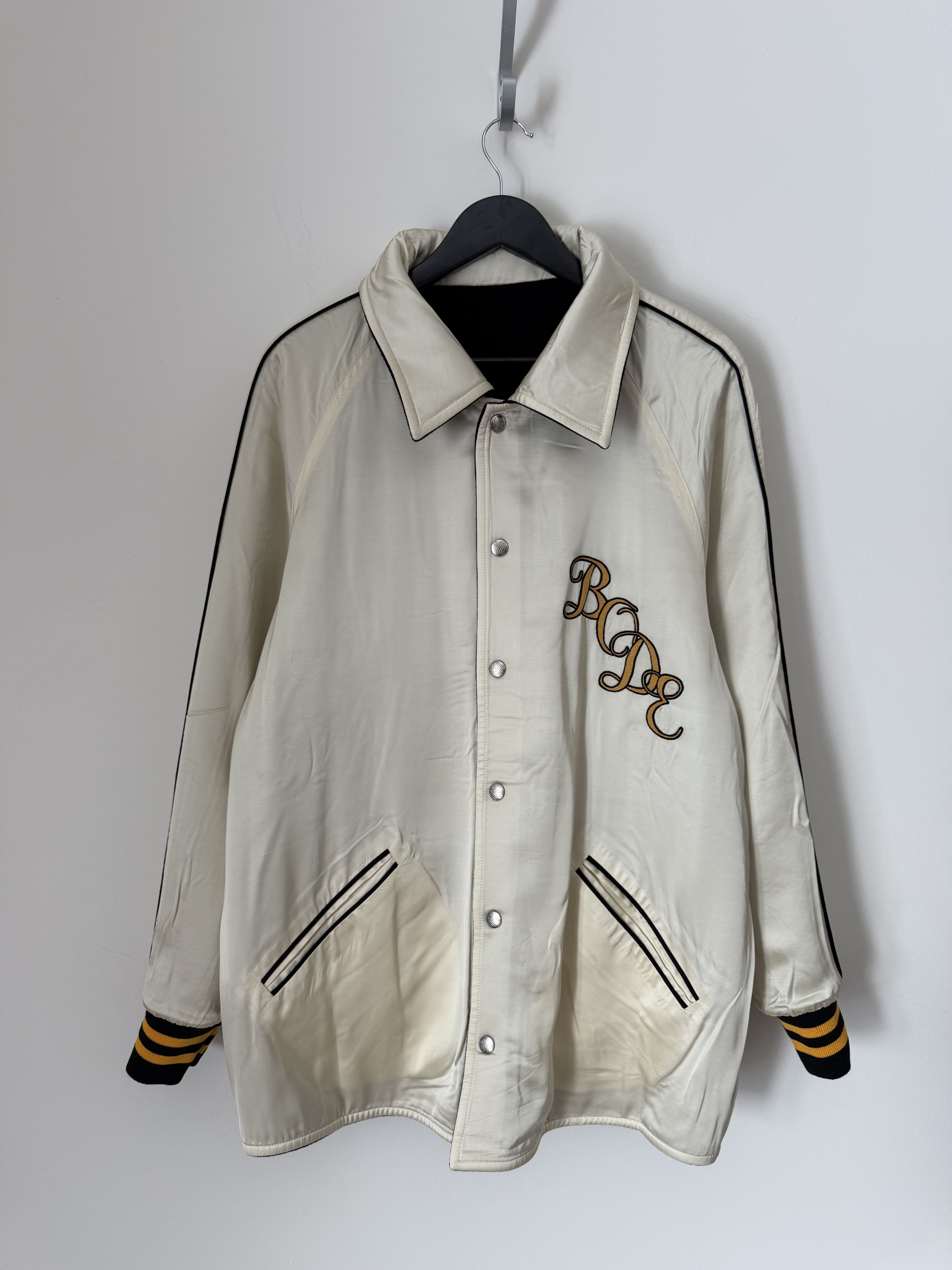 Bode Bode Monogram Snap Reversible Jacket in Black Cream Size US L / EU 52-54 / 3 - 8 Thumbnail
