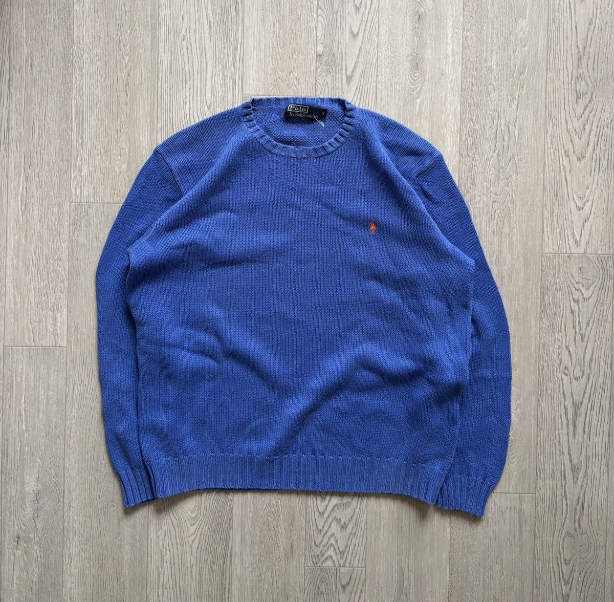 Polo Ralph Lauren × Vintage Vintage Polo Ralph Lauren Sweater Orange Logo Size US M / EU 48-50 / 2 - 1 Thumbnail