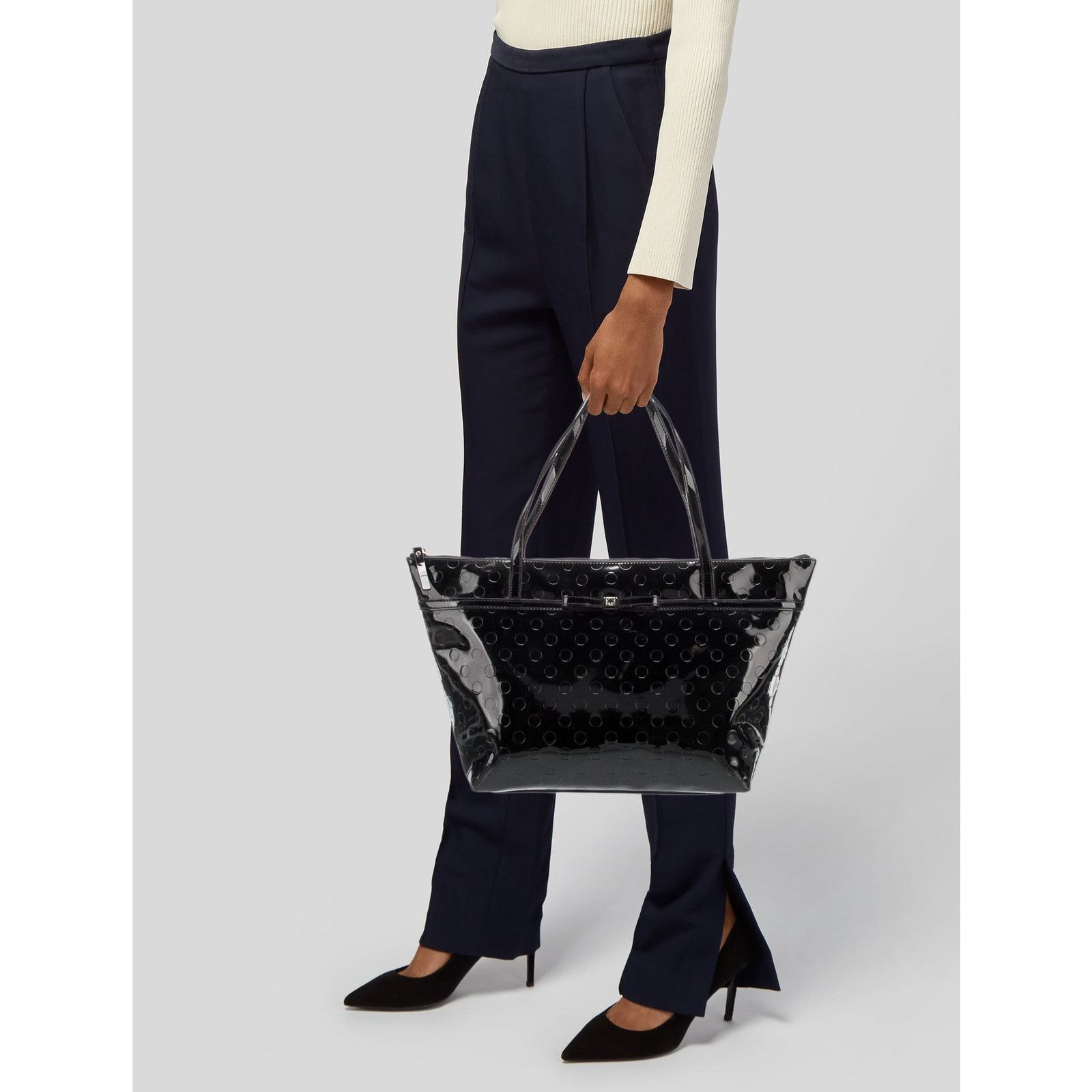 Kate Spade Kate Spade Sophie Camellia Street Polka Dot PVC 11Tote Bag Size ONE SIZE - 19 Thumbnail