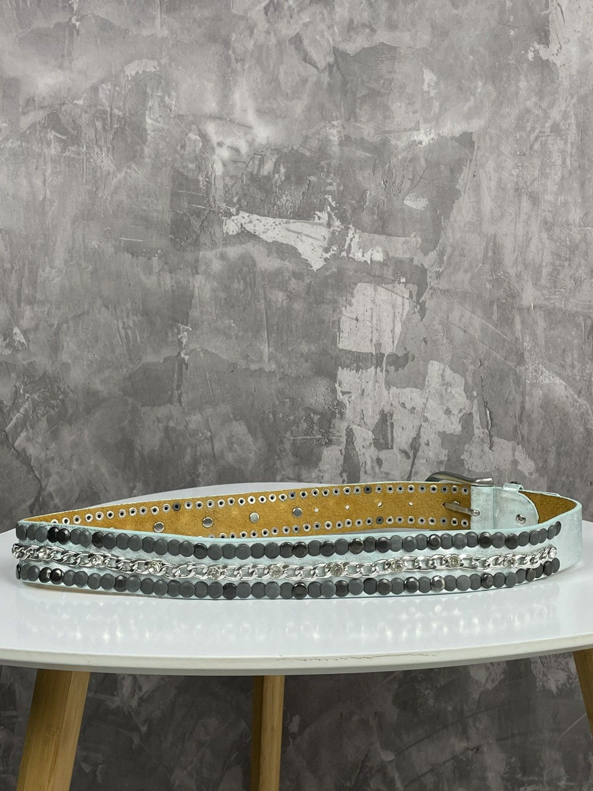 Hysteric Glamour × If Six Was Nine Rhinestone belt B.B. Simons styled Y2K Archive Leather belt Size ONE SIZE - 6 Thumbnail