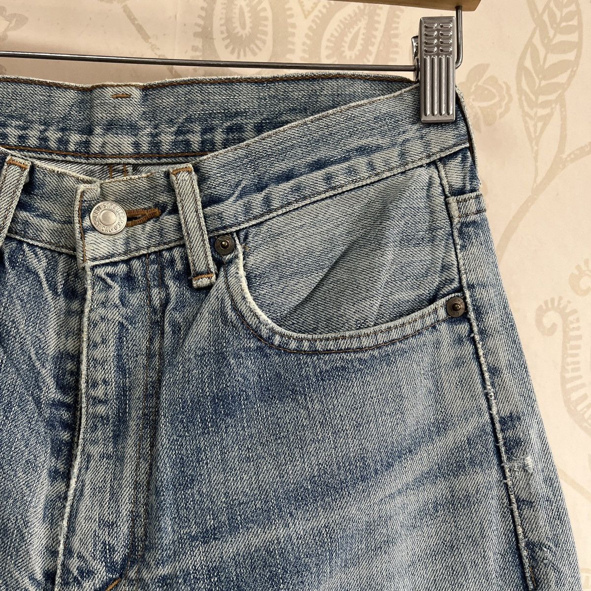 Levi's LEVIS 502XX Big E Button J22 Redline Selvedge Vintage 1991 Size US 28 / EU 44 - 5 Thumbnail