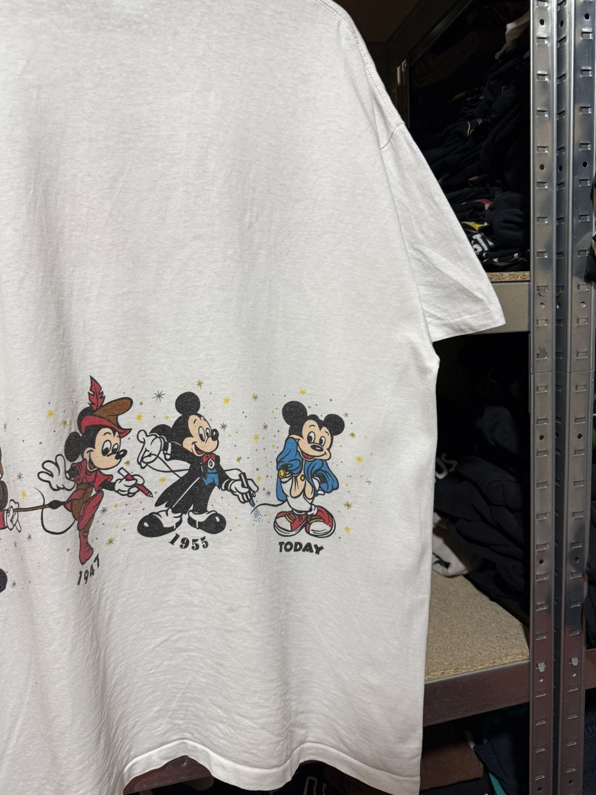 Disney × Mickey Mouse × Vintage Vintage 1990s Mickey Mouse Through The Years Cartoon T-Shirt Size US XL / EU 56 / 4 - 6 Thumbnail