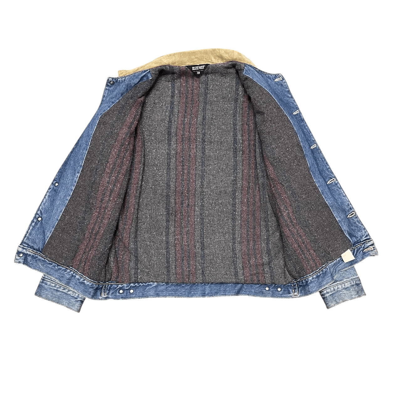 Japanese Brand Vintage Blue Way Blanket Lined Denim Trucker Jacket Size US L / EU 52-54 / 3 - 6 Thumbnail