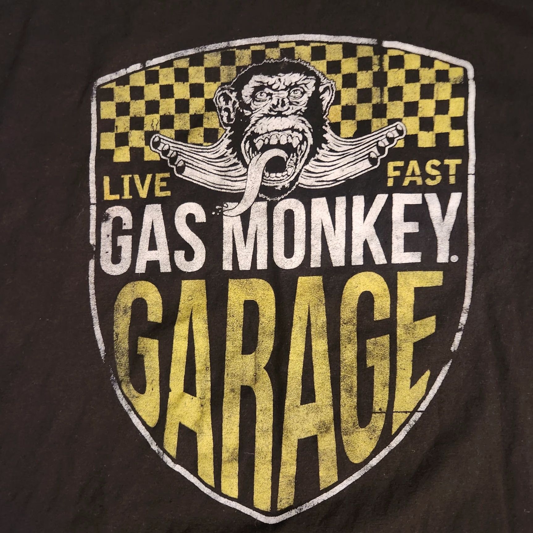 GAS Gas Monkey Garage T Shirt Tee Mens 3XL Black Car Custom Hot Rod Racing Graphic Print Crew Neck Short Sleeve Logo Mens Regular Vintage No Size US XXL / EU 58 / 5 - 2 Thumbnail