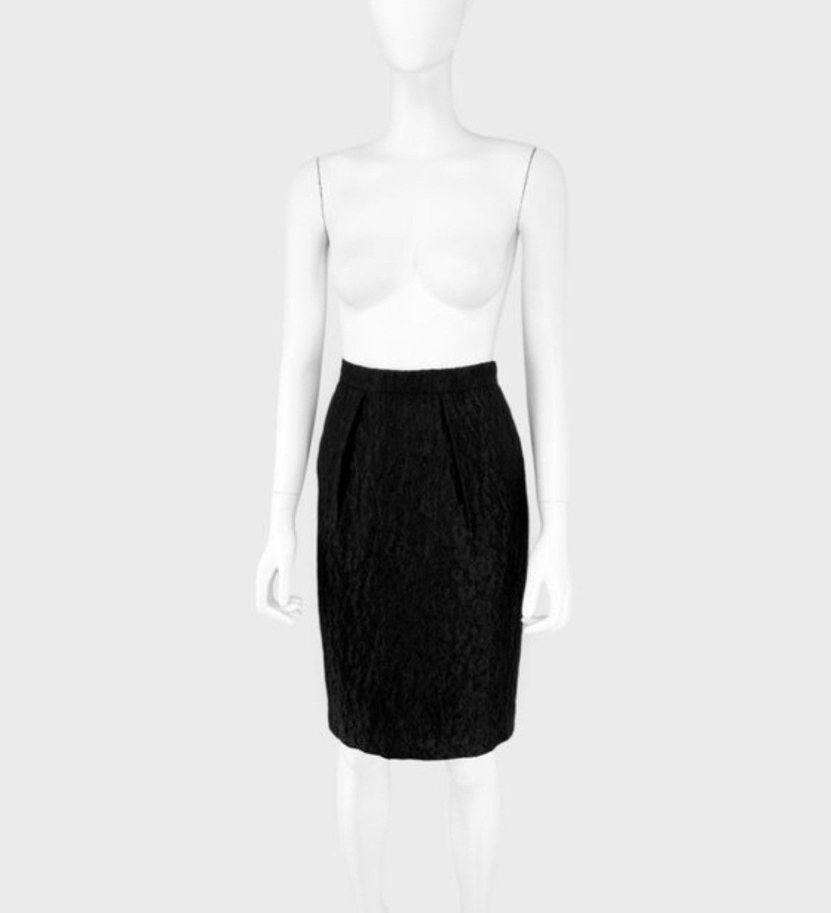 Miu Miu Silk Pencil Skirt - Black Floral - XS Size 26" / US 2 / IT 38 - 1 Thumbnail