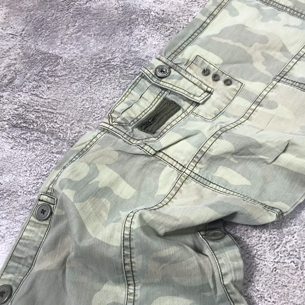 Vintage Vintage 90s Baggy Cargo Pants Flared Parachute Streetwear 30 Size 30" / US 8 / IT 44 - 3 Thumbnail