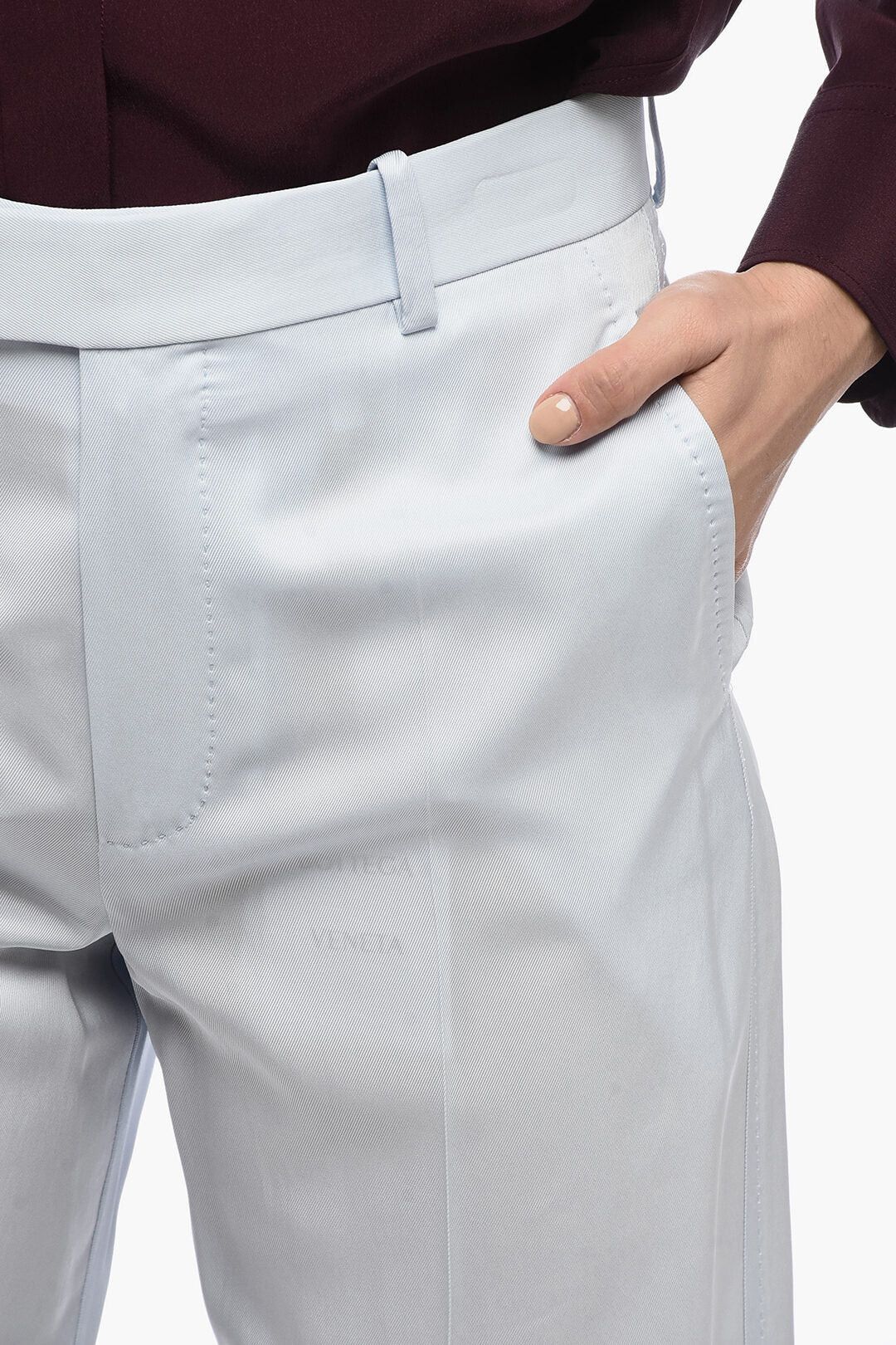 Bottega Veneta og1mm0426 Straight-Fit Pant in Light Blue Size 27" / US 4 / IT 40 - 3 Thumbnail